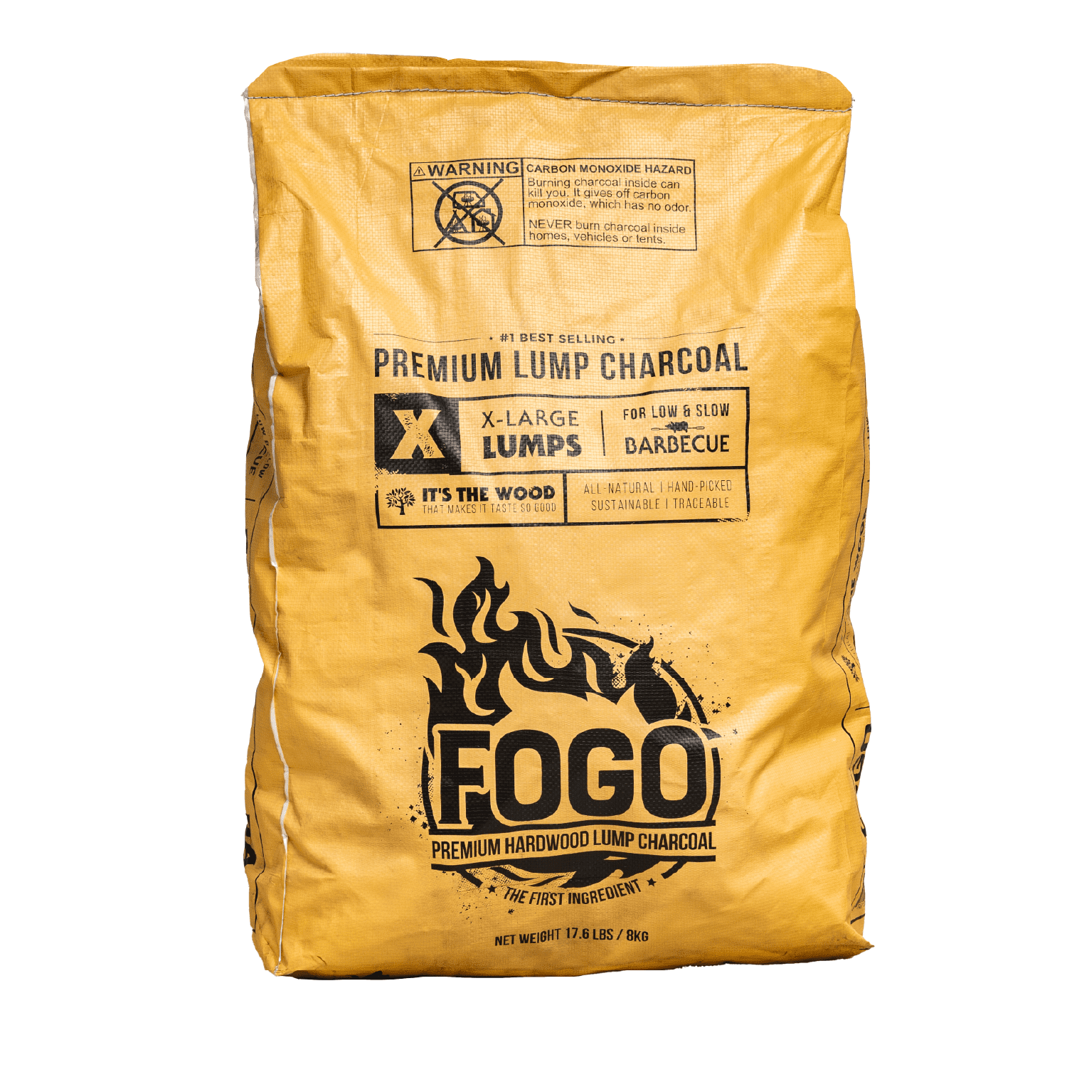 FOGO Premium Oak Hardwood Lump Charcoal for Grilling and Smoking (17.6 lb) ydpow