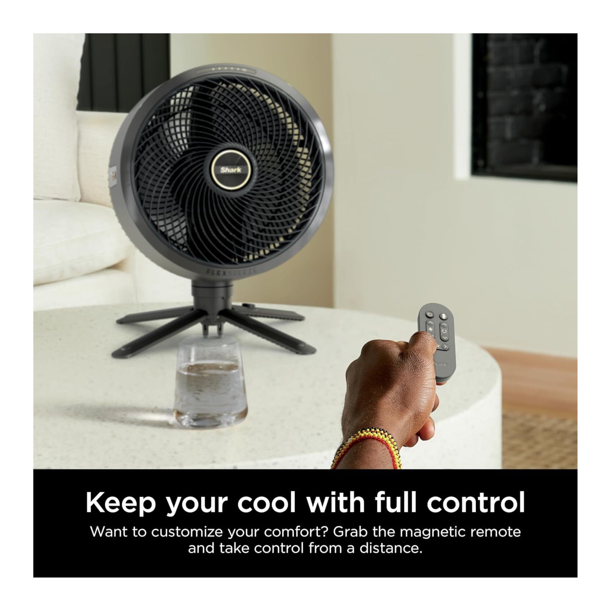 Shark FlexBreeze Portable Pedestal Tabletop Fan (Light Grey, 1 Unit) ah40h