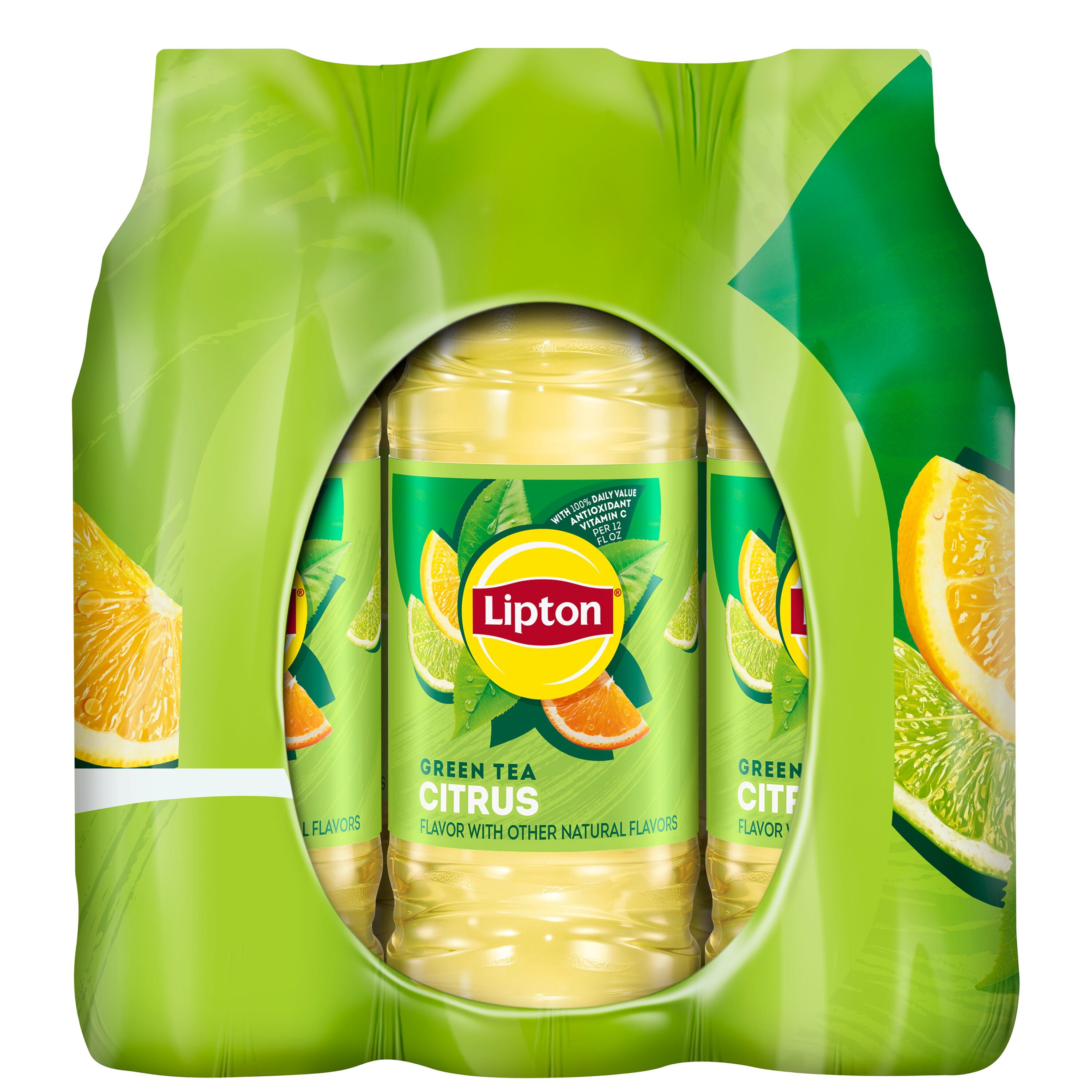 Lipton Green Tea Citrus Iced Tea, Refreshing Caffeinated Beverage (Green, 12 Pack of 16.9 fl oz) zbryf