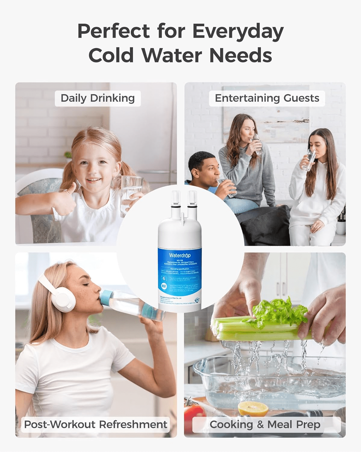 Waterdrop EDR1RXD1 Refrigerator Water Filter Replacement (2 Pack) y1ns1 - Image 7