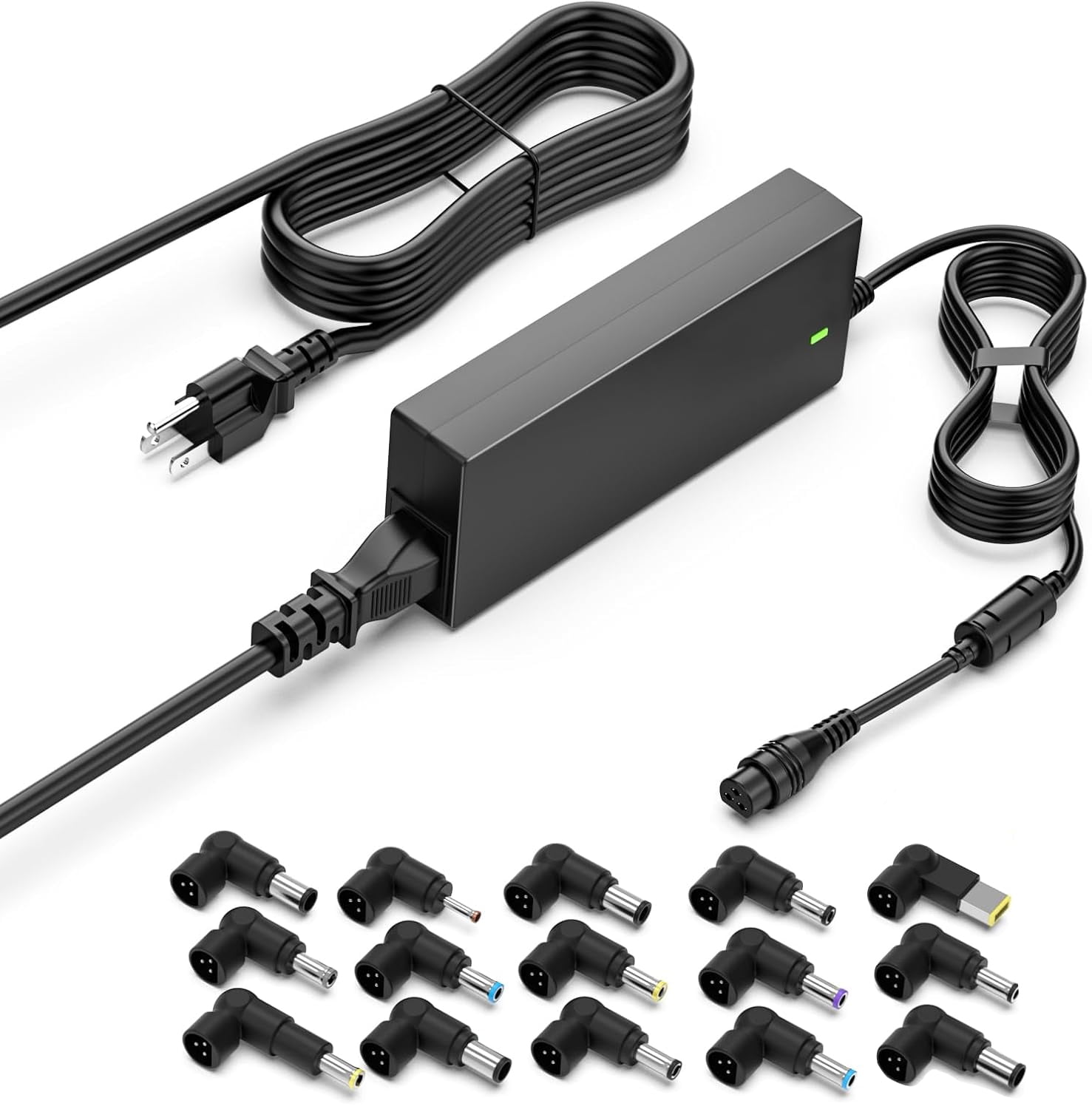 HFLRZZ 65W Universal Laptop Charger Power Adapter for Dell HP Asus Acer Lenovo (15 Connector Tips) zkf3g