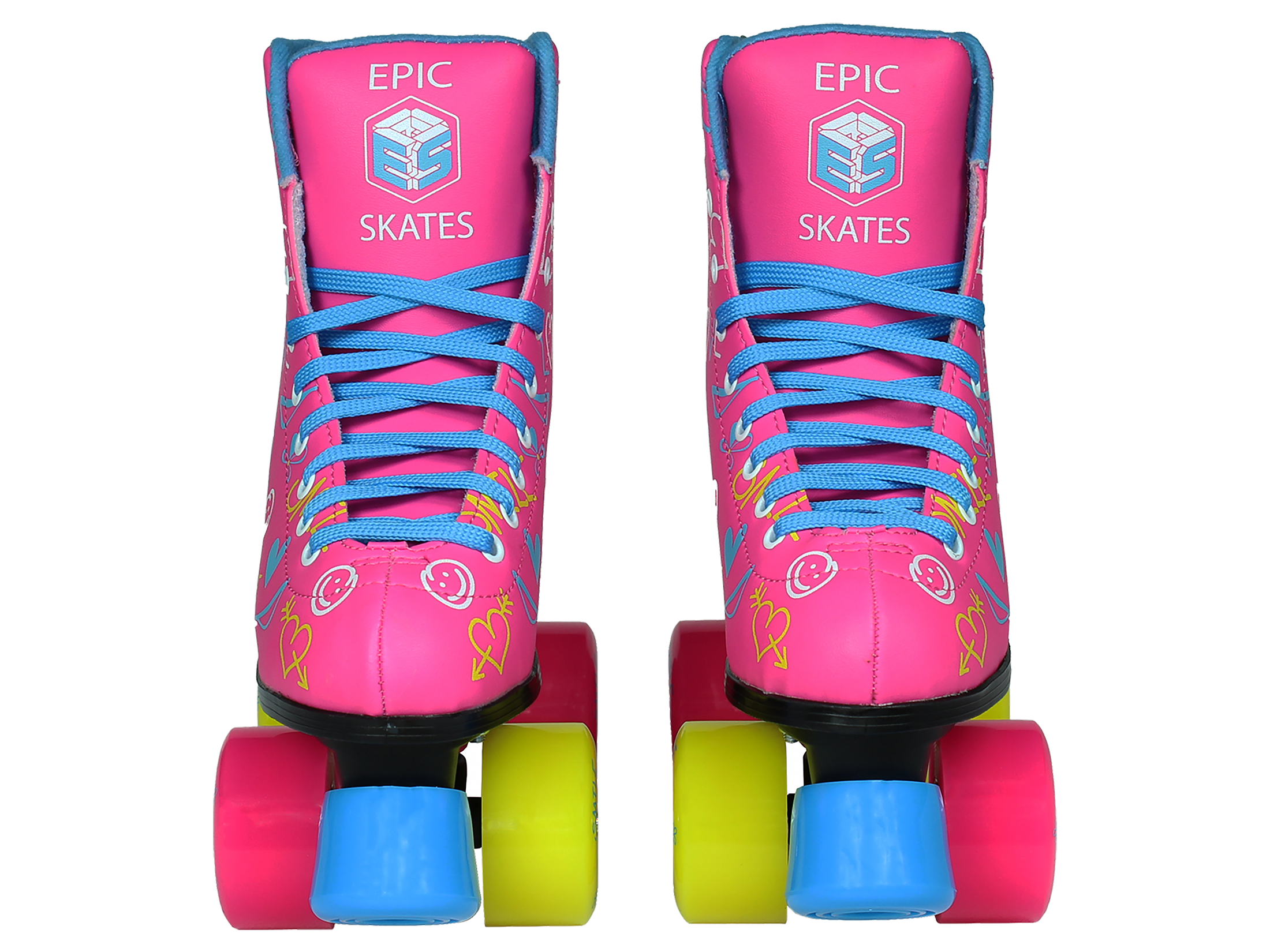 Epic Skates Blush Quad Roller Skates High-Top Indoor Outdoor Performance (Pink, Size 9) 6duj8