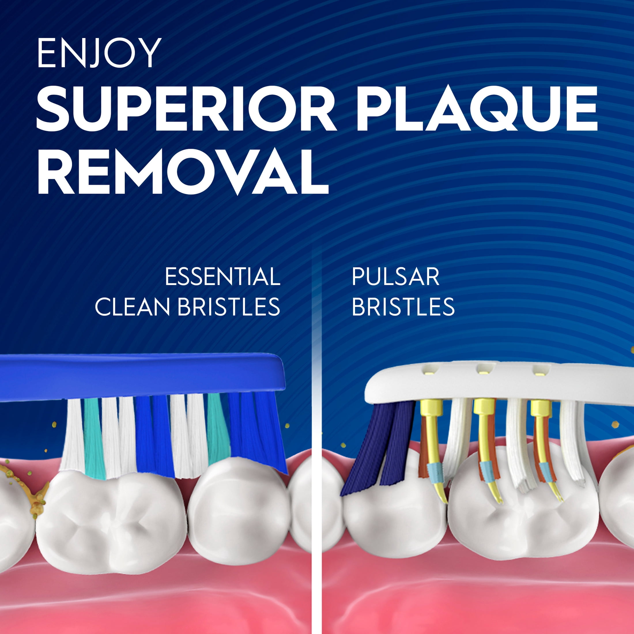 Oral-B Pulsar Battery Powered Toothbrush, Medium Bristles, Expert Clean (2 Count) 1ibz2