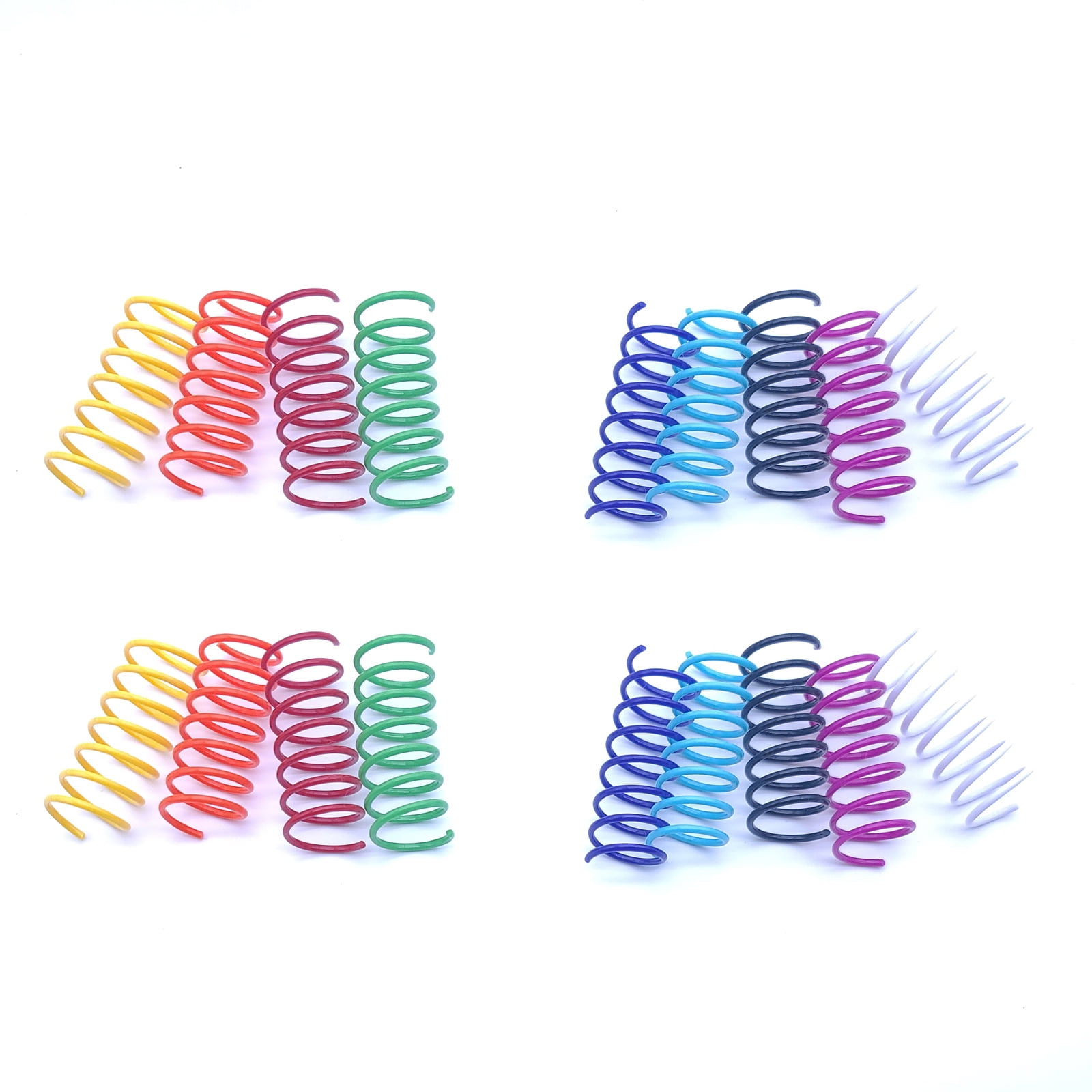 JoyArrive Interactive Cat Spring Toys for Indoor Kittens, Durable Plastic Coil Hunting Toys for Swatting and Biting (Multi-Color, 18 Pack) wmdro