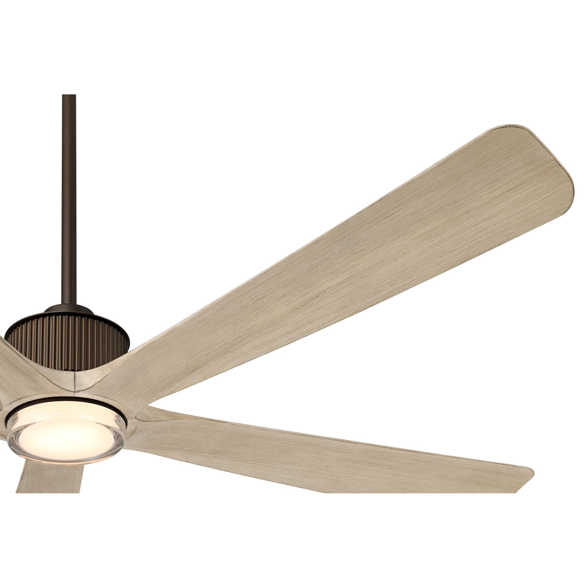 Casa Vieja Hex LED Ceiling Fan with Remote, Bronze Motor and White Oak Blades (60 in) 6hlbs