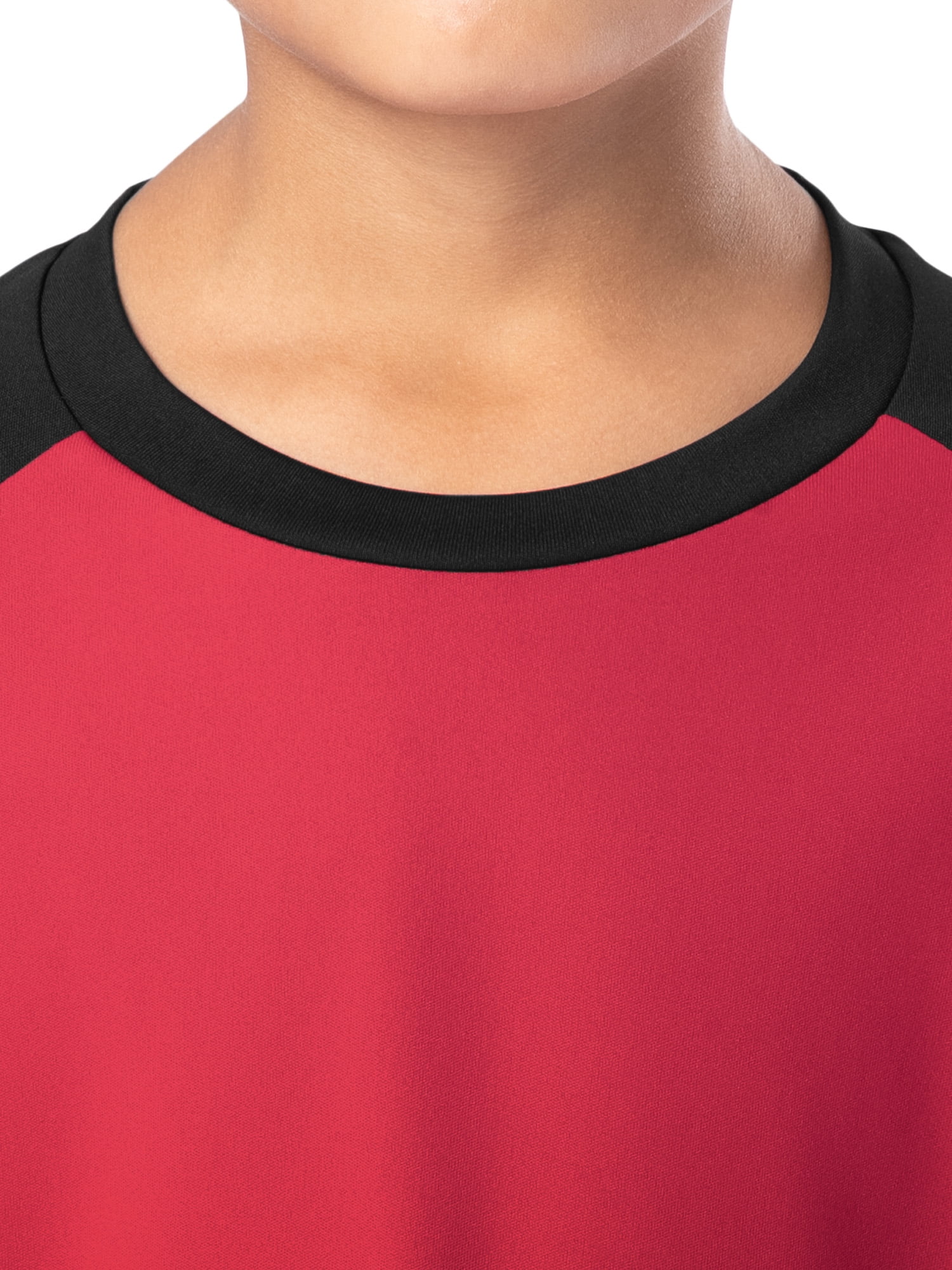 Athletic Works Boy's Active Sport Short Sleeve T-Shirt and Shorts Set (Red, Size 4-18) 576c4
