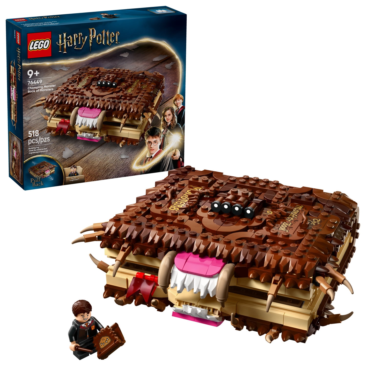 LEGO Harry Potter Chomping Monster Book of Monsters Building Set with Neville Longbottom Minifigure (518 Pieces) qogyf