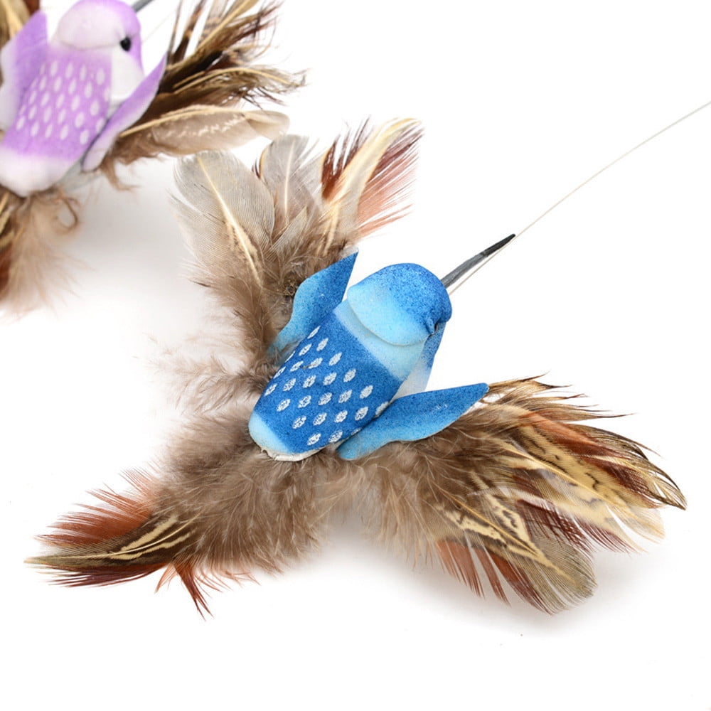 GERsome Interactive Cat Toy Tumbler (Spinning Bird Teaser, Extra Long Feather Wand) munxv