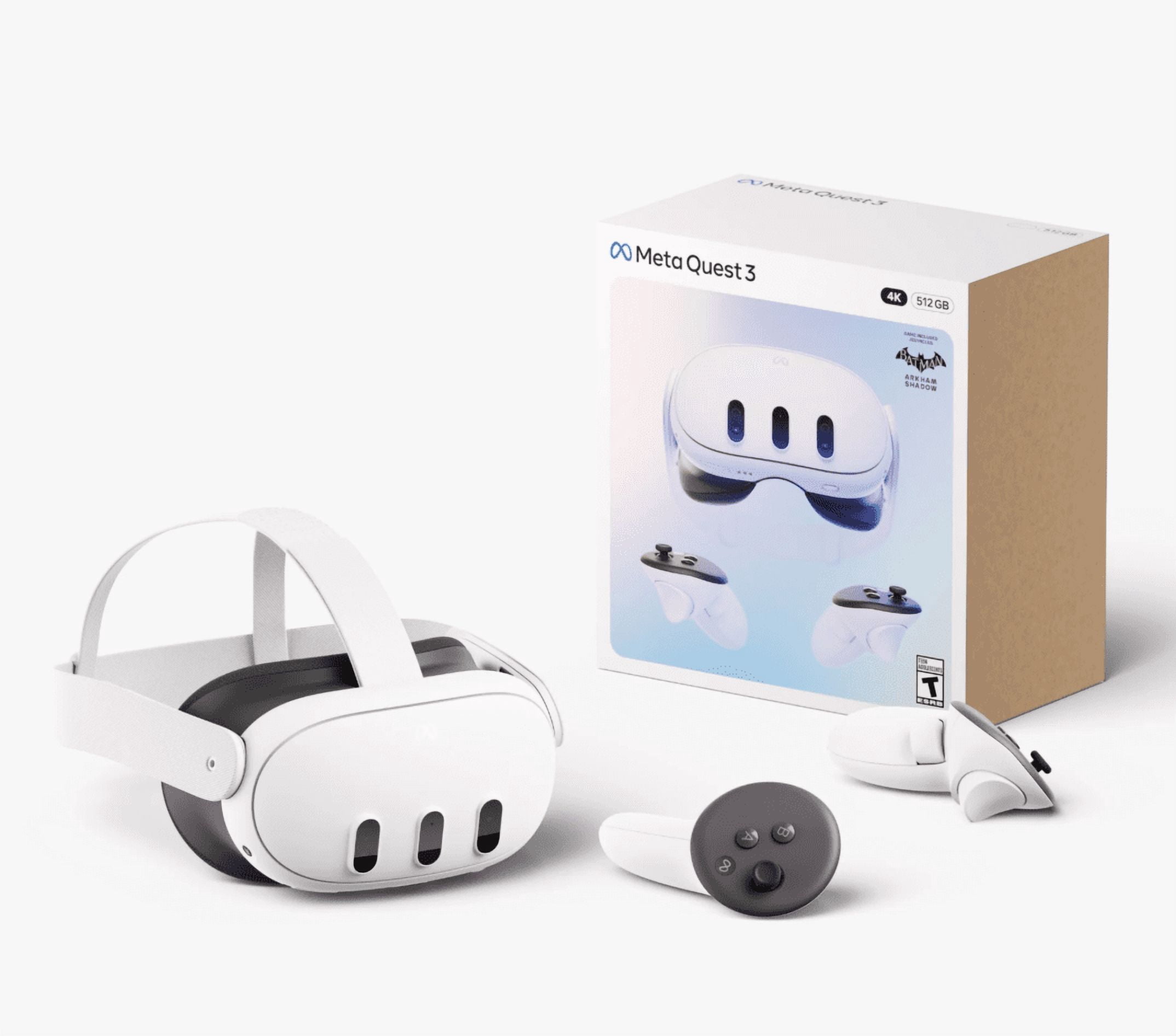 Meta Quest 3 VR Headset (512GB, White) 4lxme