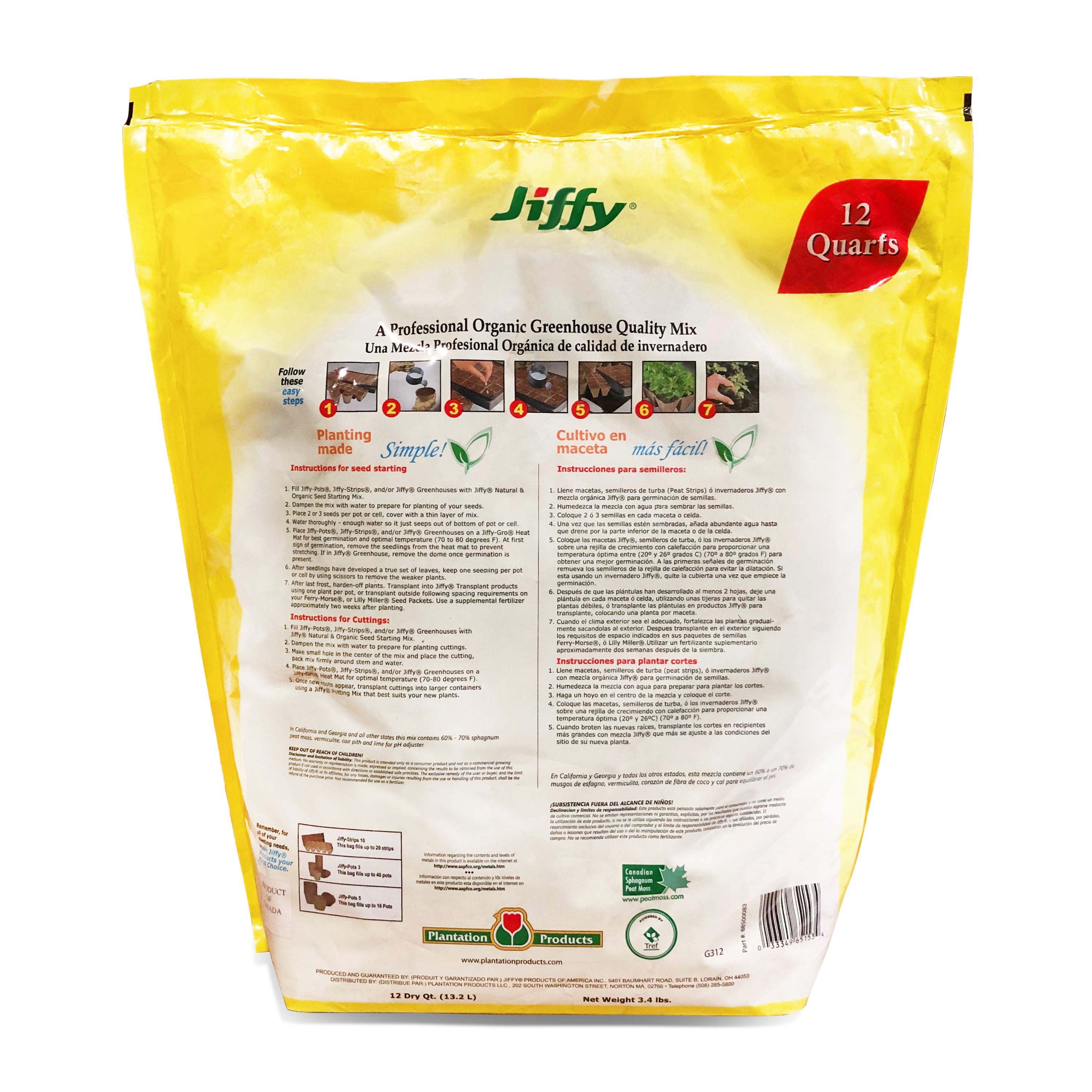 Jiffy Natural & Organic Seed Starter Mix (12 dry qt) xkqpv