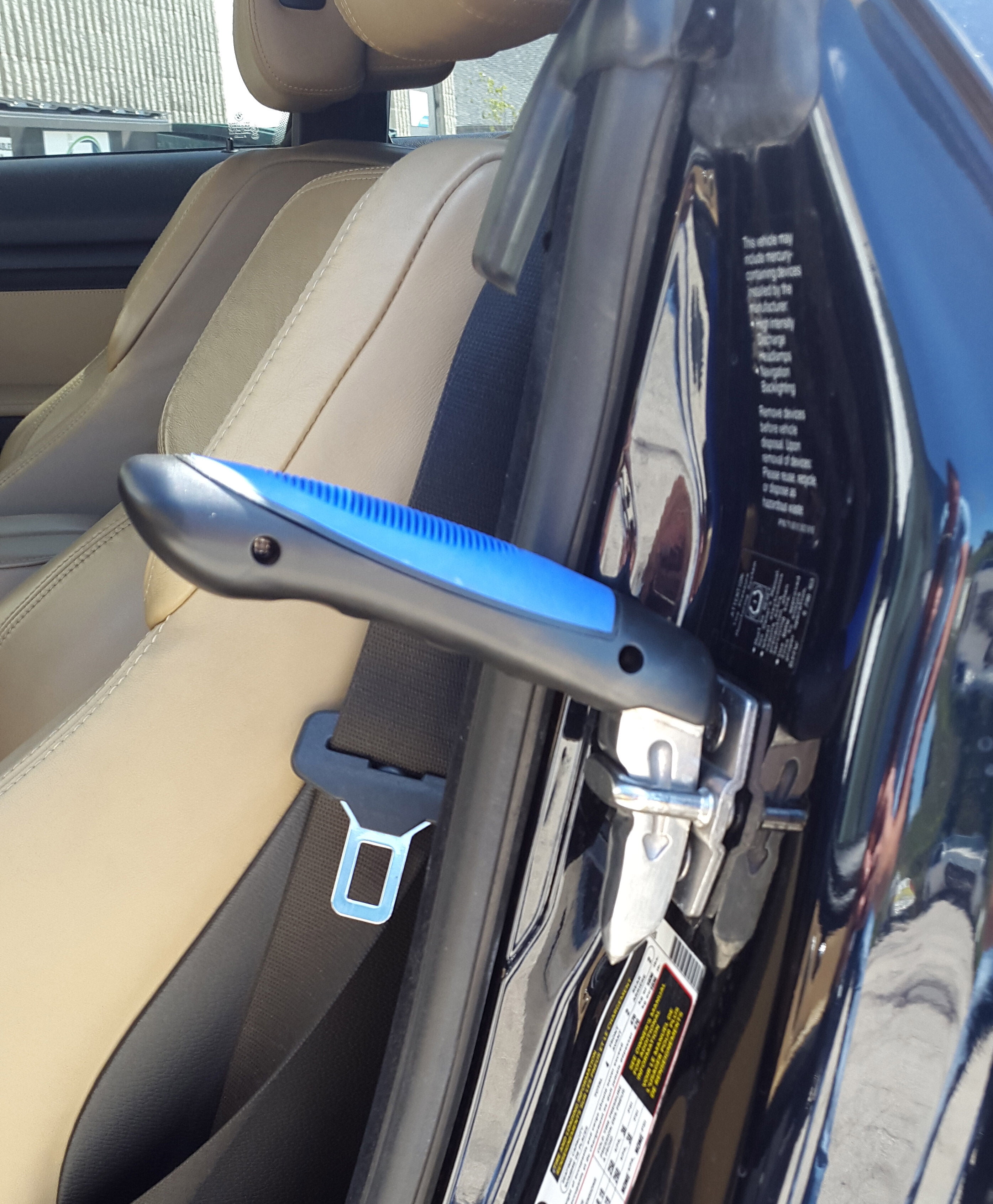 5 Star Super Deals Car Door Assist Handle and Window Breaker (Black, 1 Pack) toe4r