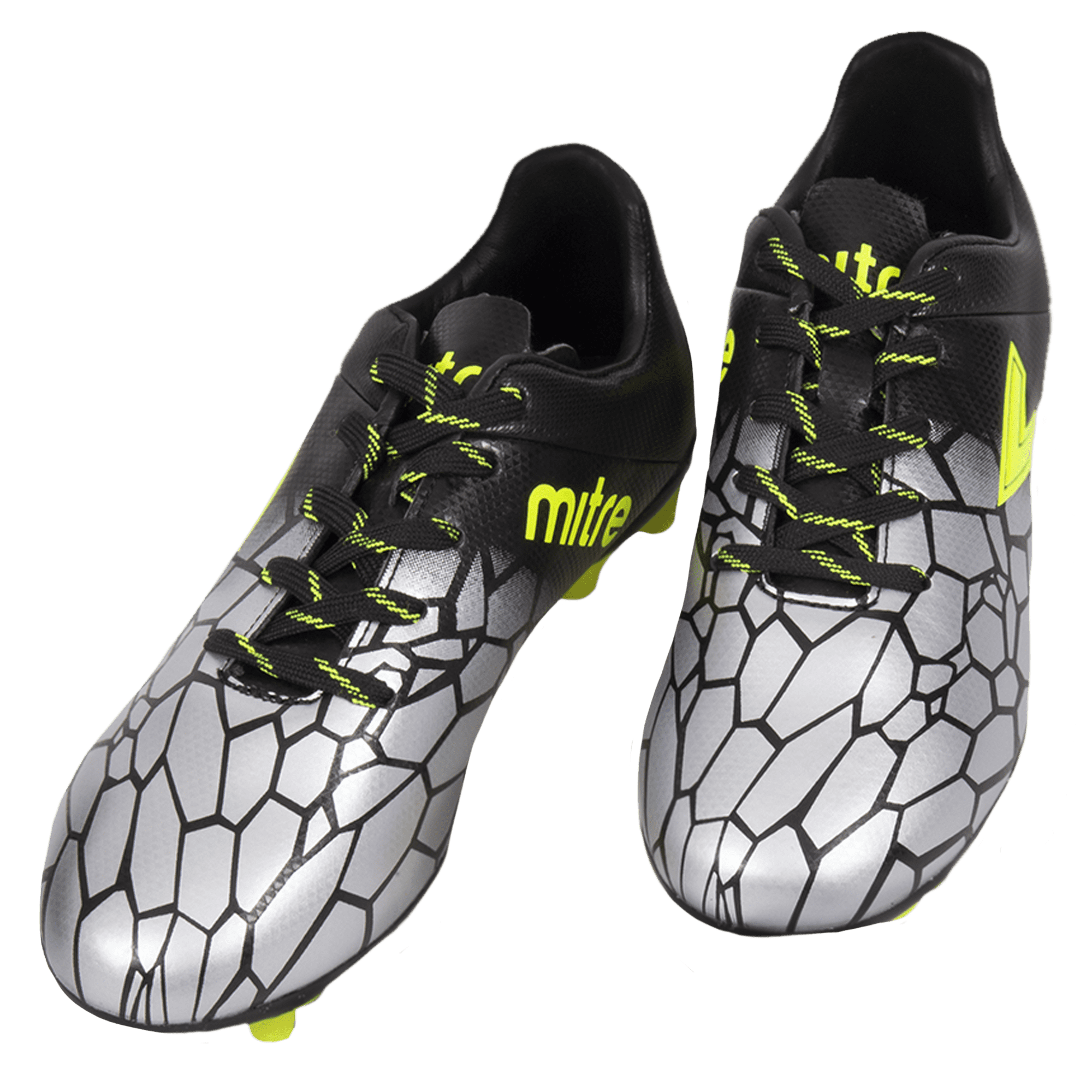 Mitre Youth Soccer Cleats Lightweight Water Resistant Performance Footwear (Green, 4 US) 1p8am