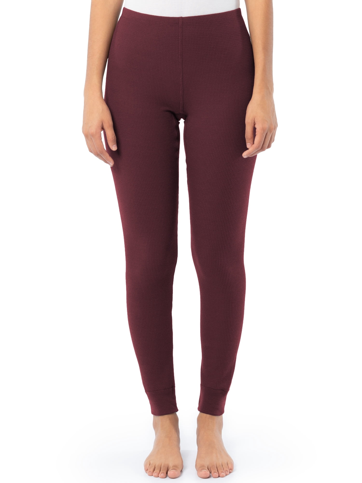Fruit of the Loom Women's Recycled Waffle Thermal Bottoms (White, 2-Pack) lw1o3