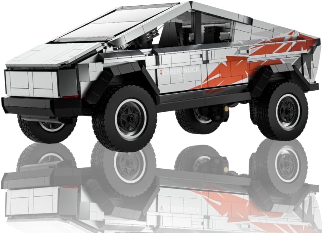 Remocguys Cyber Truck Building Set Vehicle Model Kit (White, 1067 Pieces) gq57y