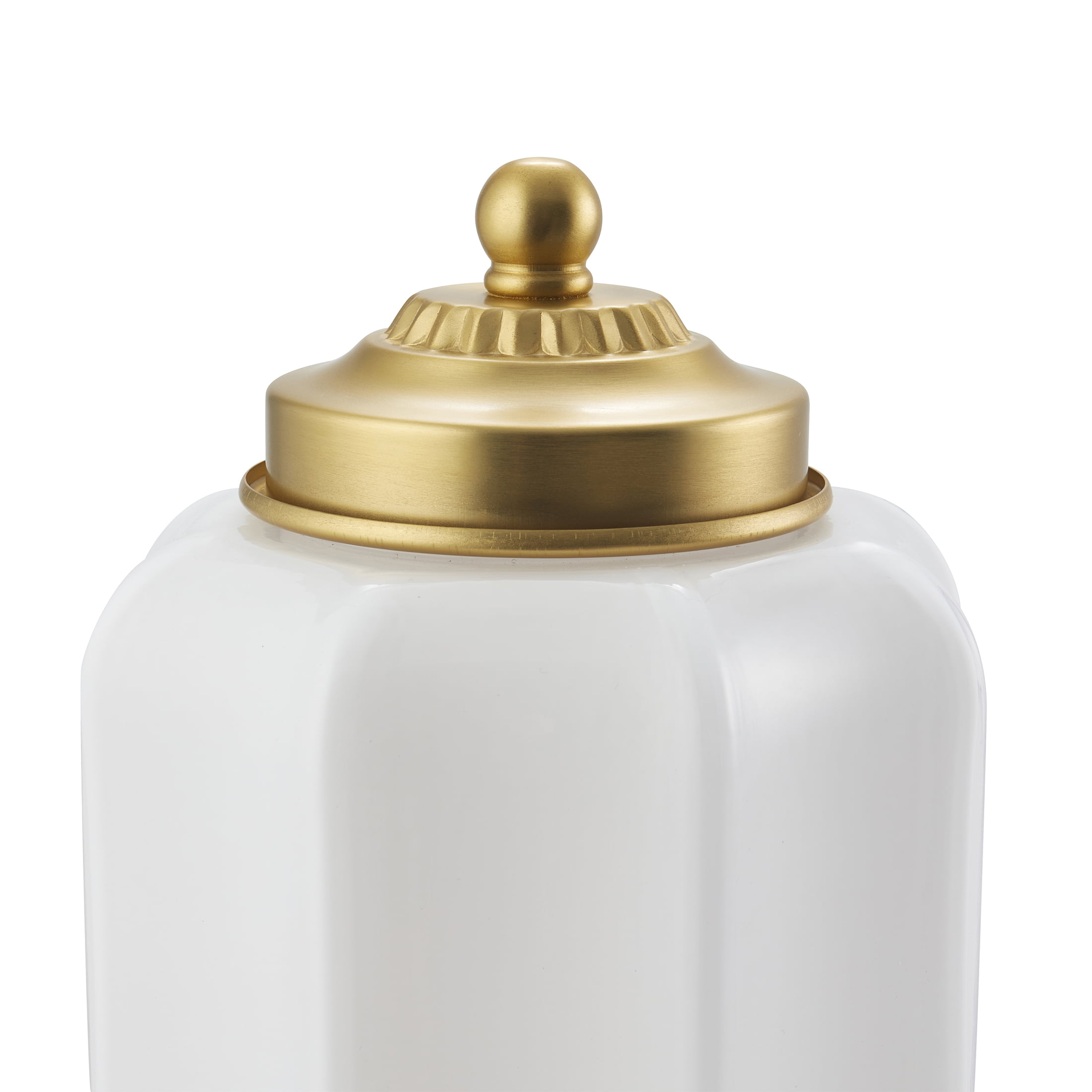 My Texas House Vintage Brass Table Lamp with Milk Glass Shade (15 in) w70x6