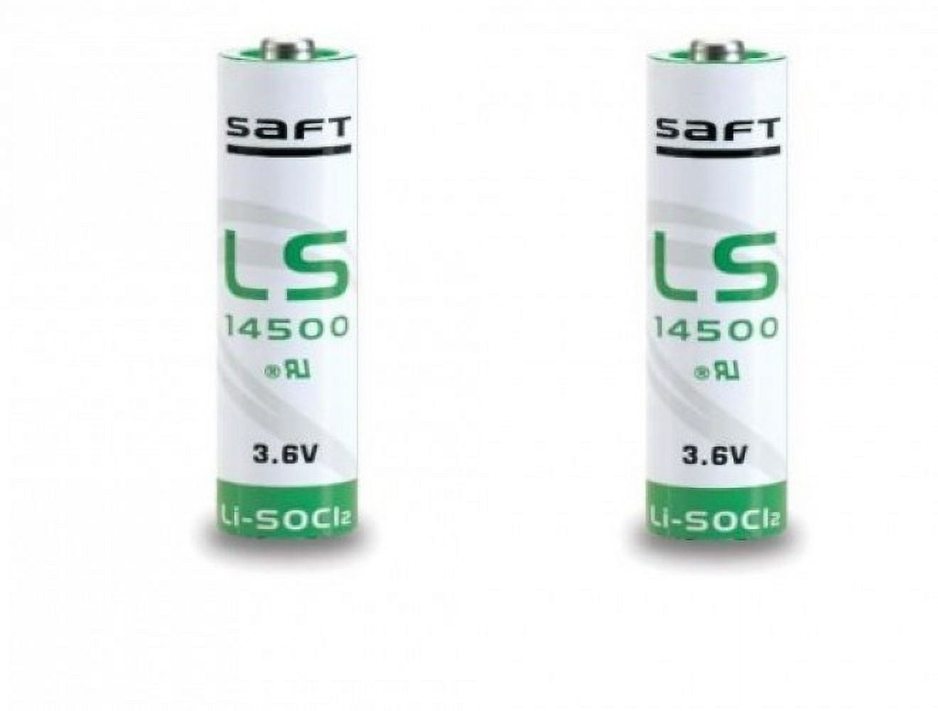 SAFT ER14505 Lithium Battery 3.6V AA High-Capacity Industrial Power Cell (2 Pack) 8etly