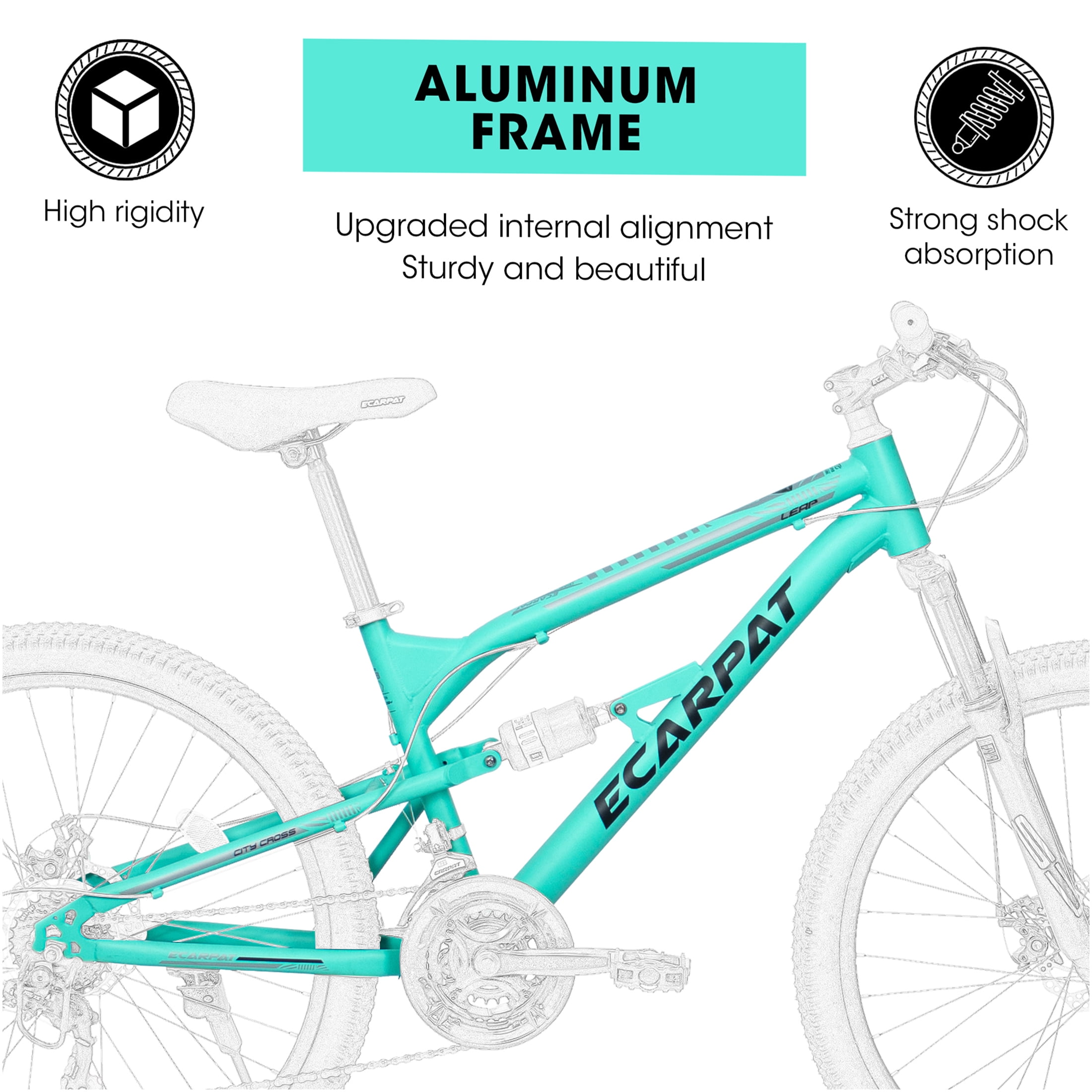 JERFIT 26 Inch Mountain Bike, 21-Speed All-Terrain Bicycle with Dual Suspension and Disc Brakes (Blue, 26 in) mt9mc