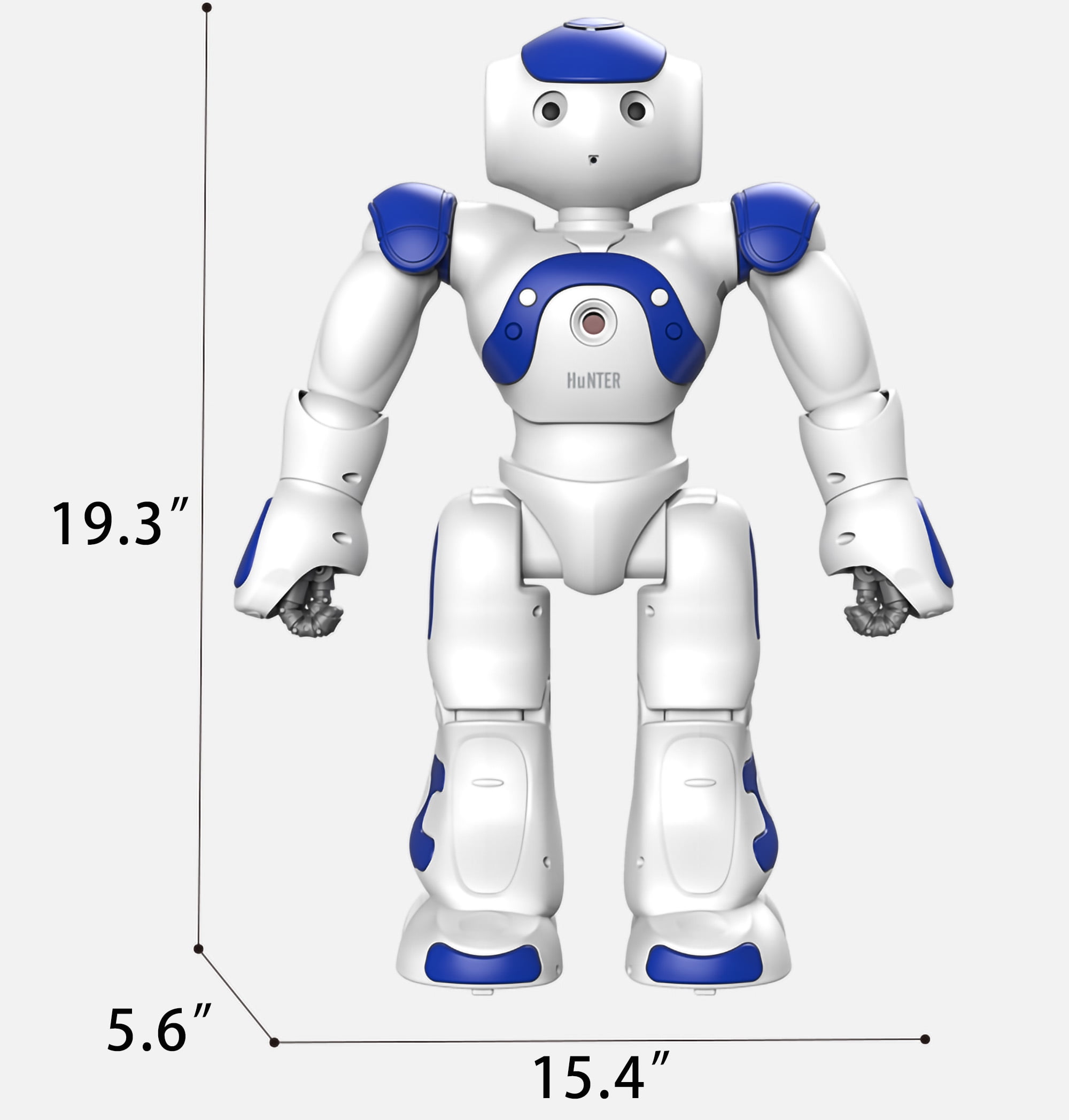 BABYLTRL Smart Remote Control Robot Toy, Interactive Programmable Robot with Voice and App Control (Blue, 19 in) hskco