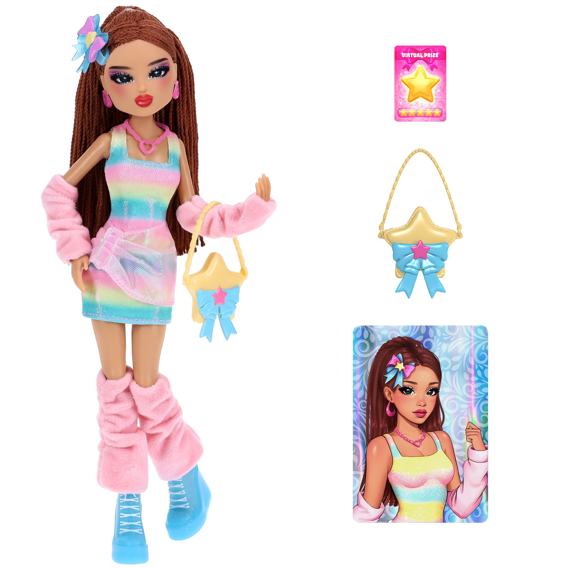 Dress to Impress Stardust Softie Fashion Doll with Posable Articulation and Exclusive DLC Code (Pink, 12 in) 71ogv