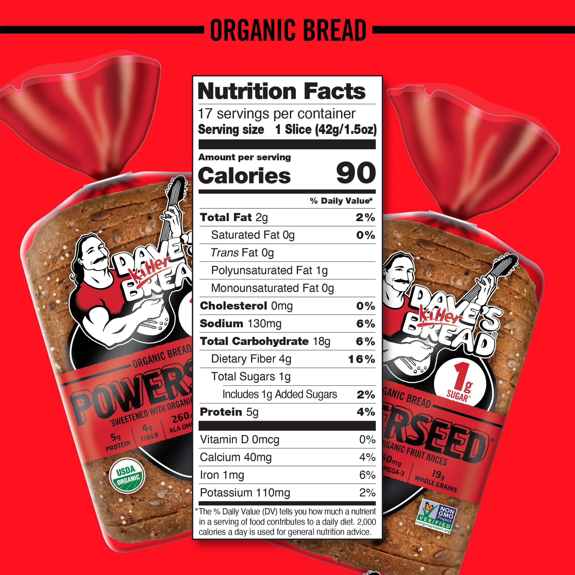 Dave's Killer Bread Powerseed Organic Seeded Bread (25 oz) 4485j