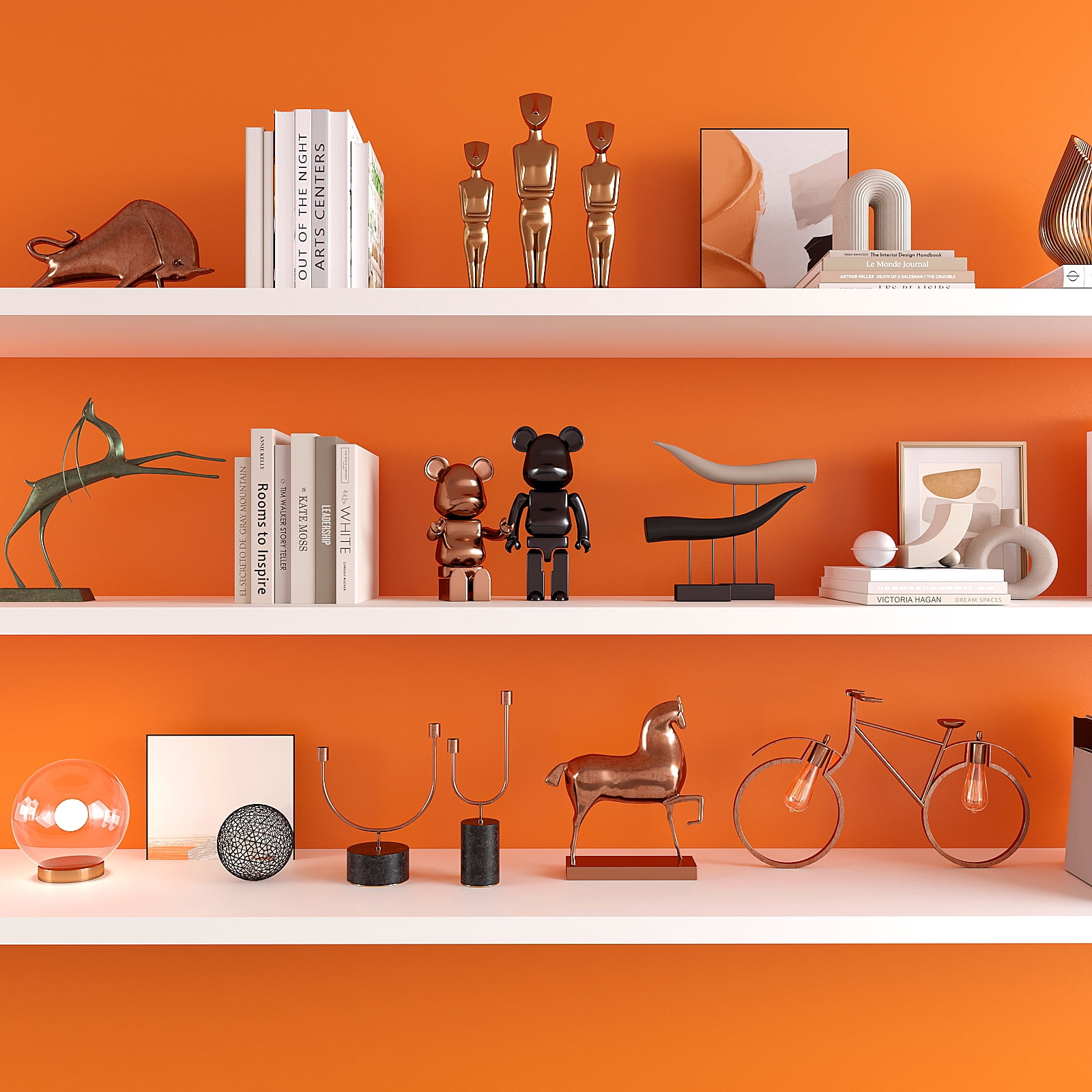 VEELIKE Peel and Stick Orange Wallpaper, Waterproof Removable Vinyl Contact Paper for Kitchen Cabinets and Furniture (Orange, 15.7 in x 118 in) yxu8y