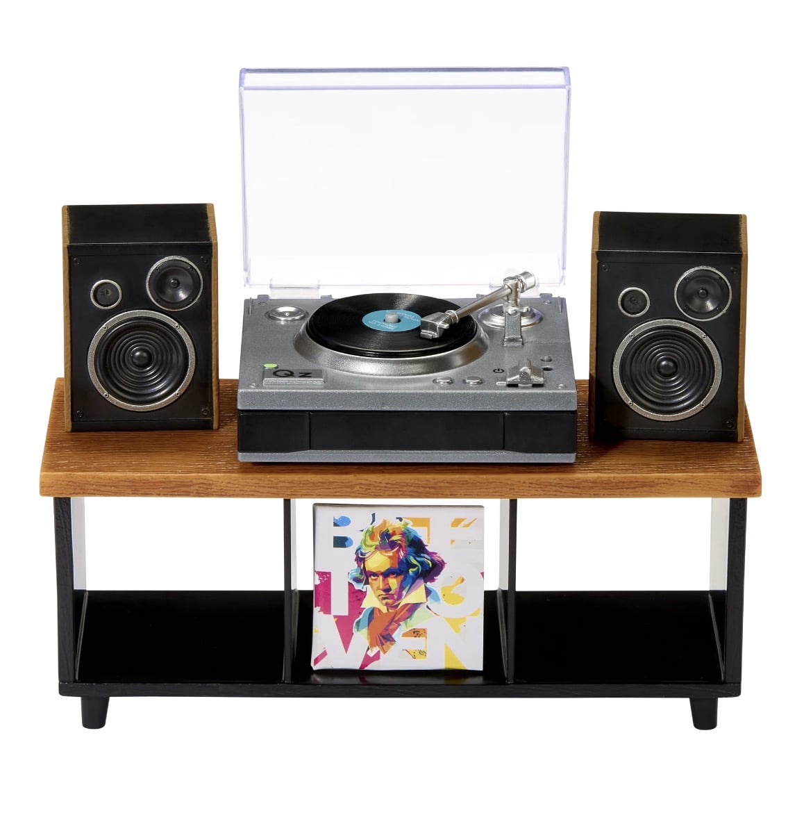 MGA's Miniverse Real Music Record Player Mini Collectible with Playable Vinyl (Beethoven Symphony No. 5 Remix, 1 Piece) 34qwu