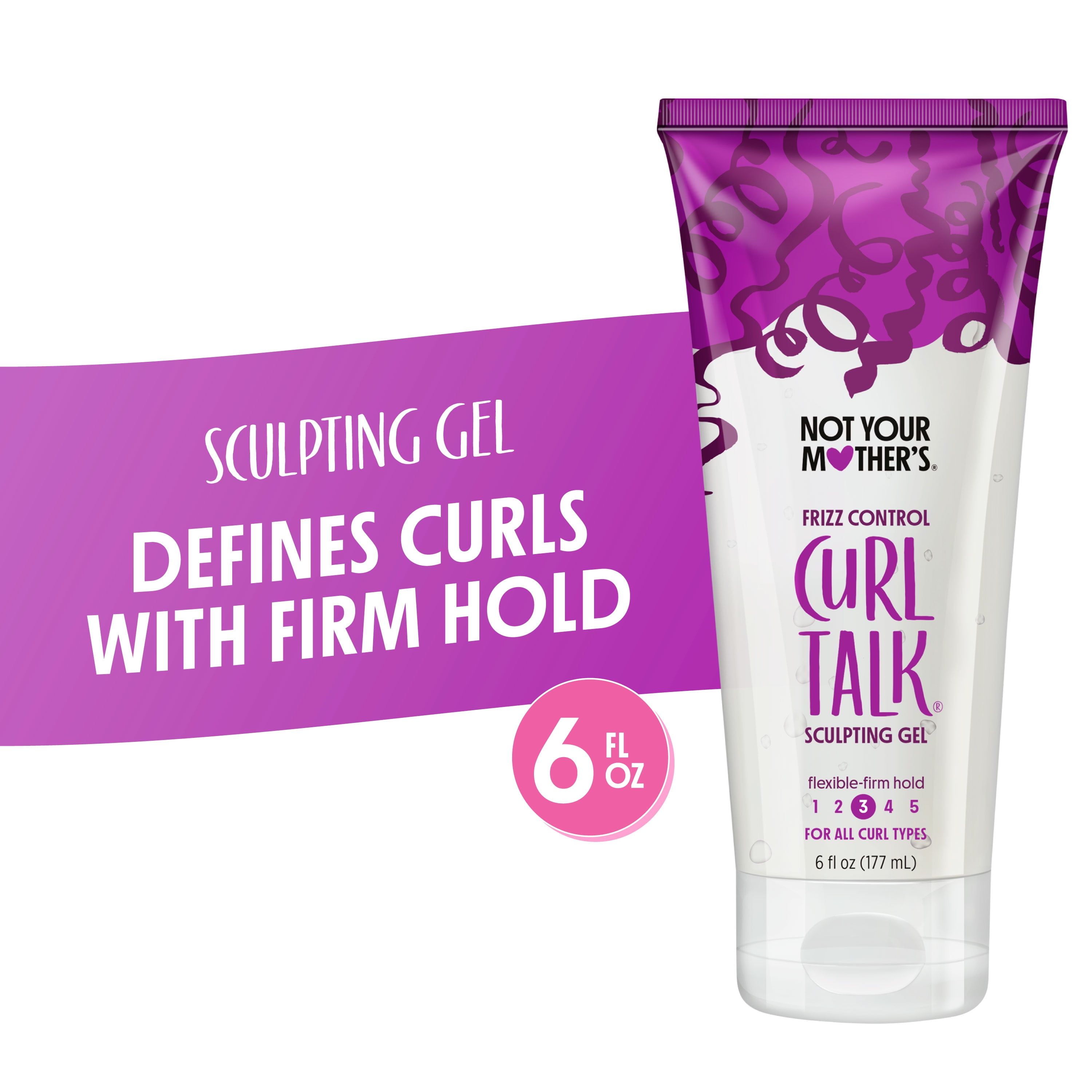 Not Your Mother's Curl Talk Frizz Control Sculpting Hair Gel, Flexible-Firm Hold (6 fl oz) 8m4rt