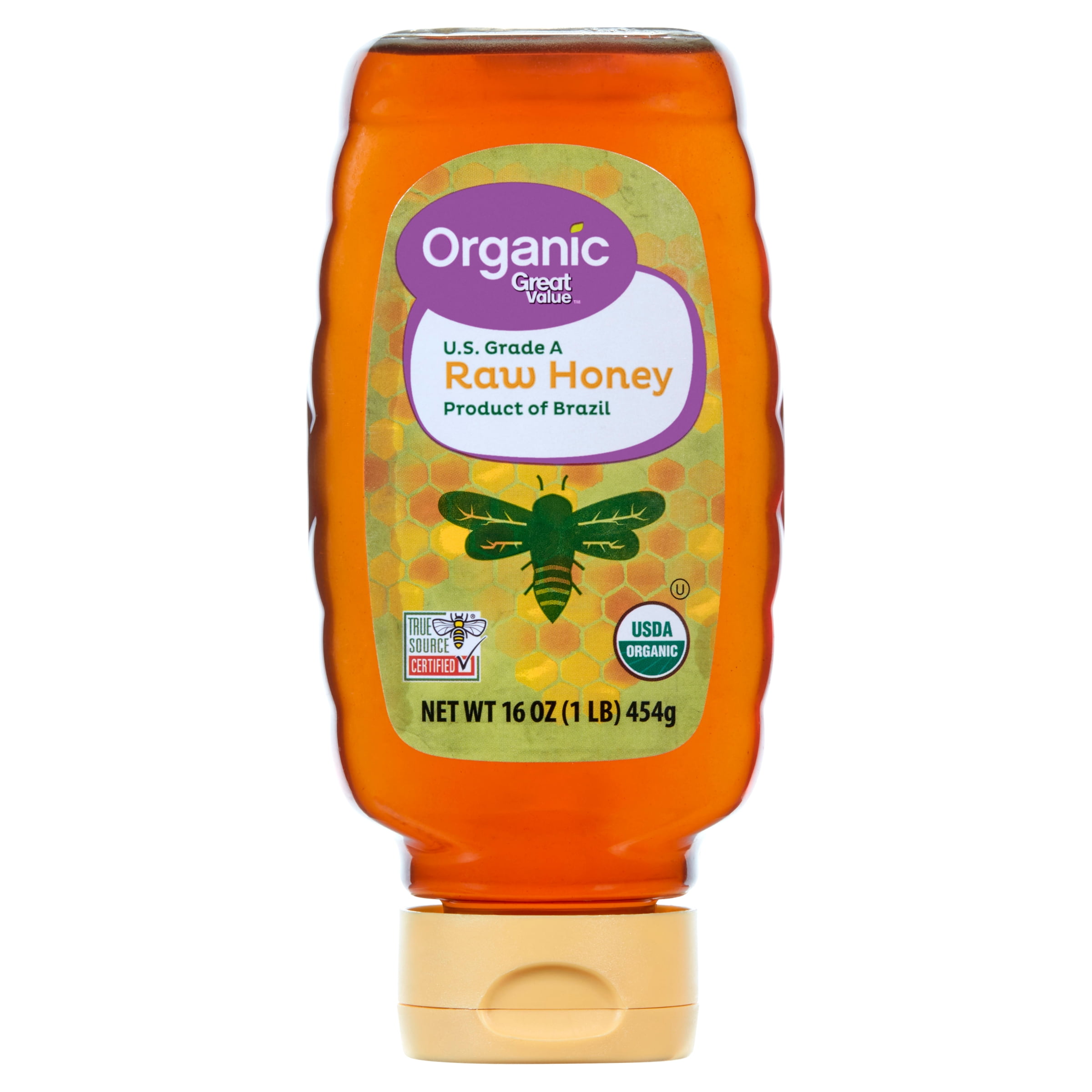 Great Value Organic Strained Raw Honey (Natural Sweetener, 16 oz) daulr