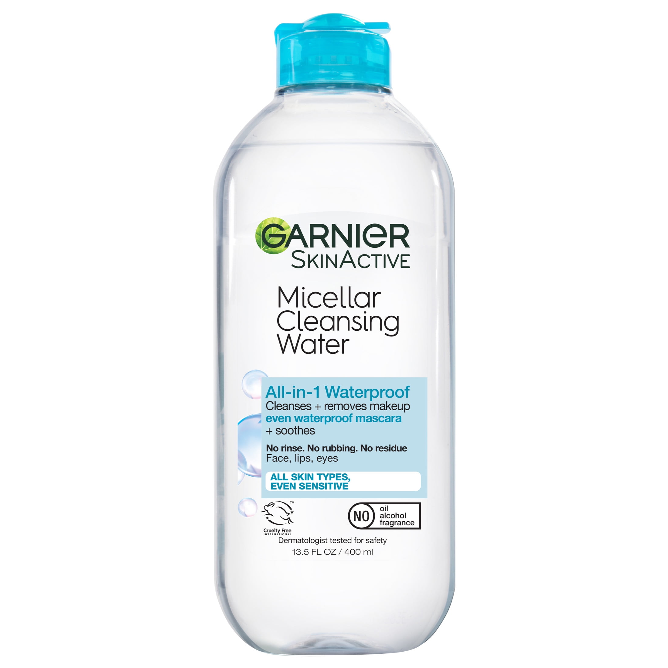 Garnier SkinActive Micellar Cleansing Water All-in-1 Waterproof Makeup Remover and Face Cleanser (13.5 fl oz) nuv3c