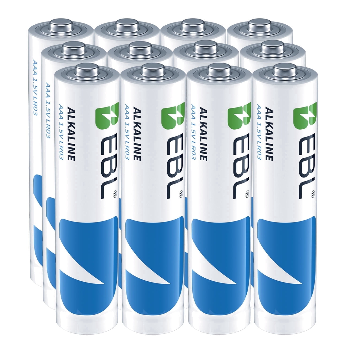 EBL AAA Alkaline Batteries, Ultra Long-Lasting Power for Household Electronics (12 Count Pack) wpxbe