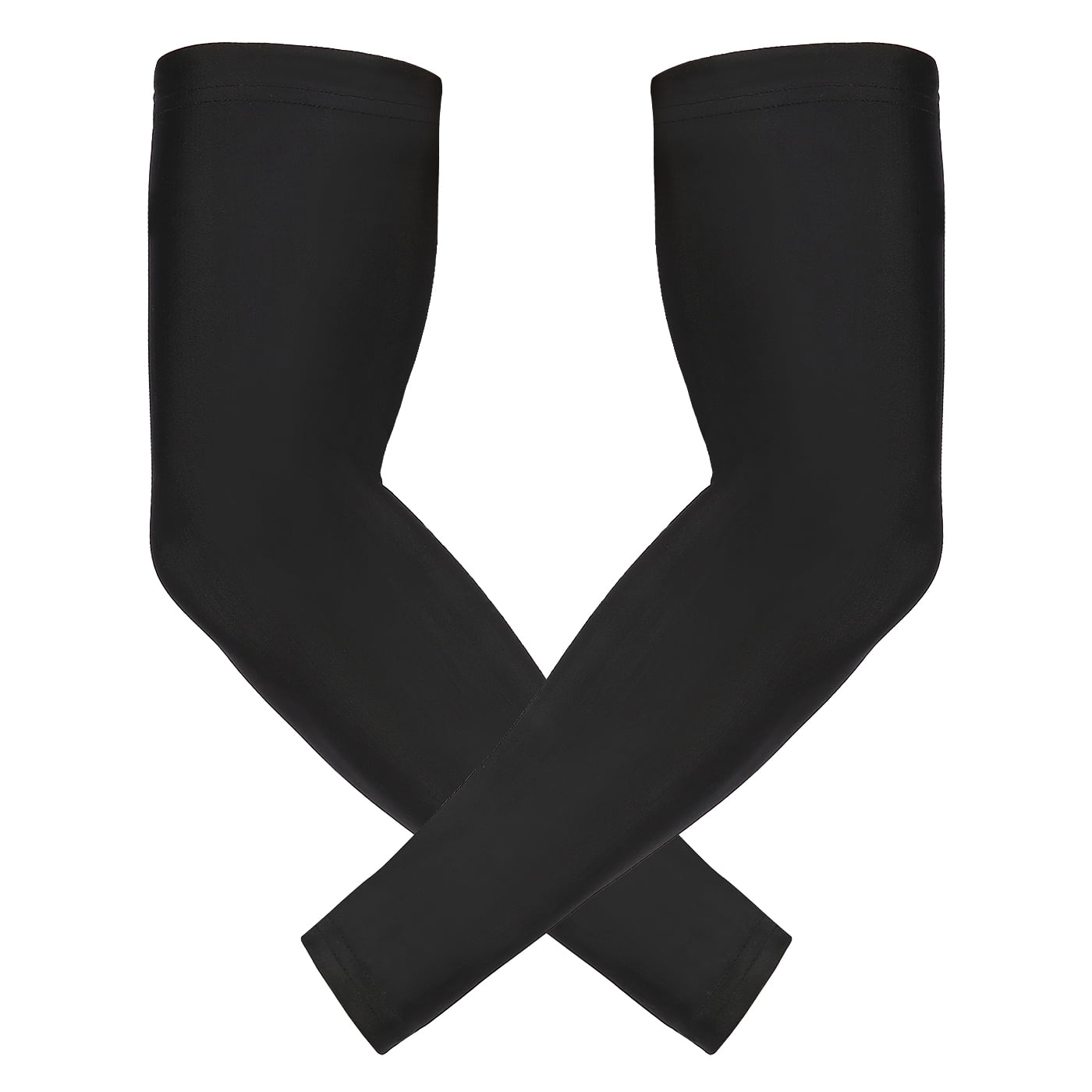 HDE Youth Arm Compression Sleeves for Sports Basketball and Athletic Protection (Black, Large, 2 Count) n6hdl
