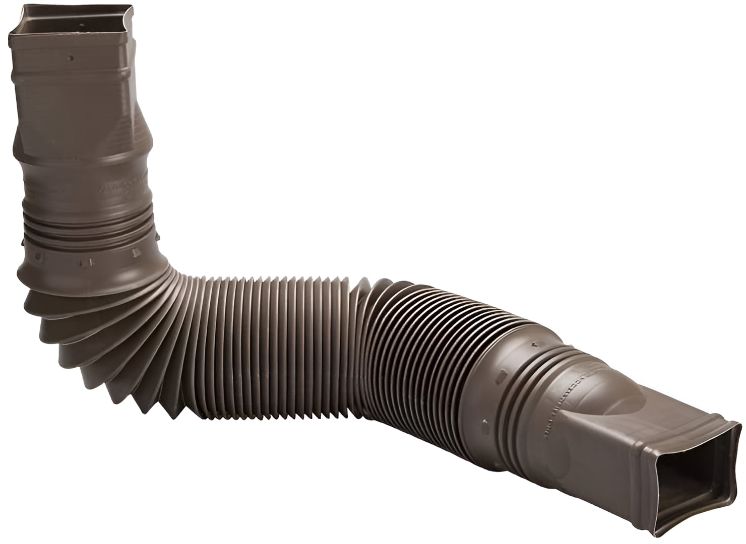 Amerimax Vinyl Downspout Extension Gutter Connector (Brown, 25 in to 55 in) te02e