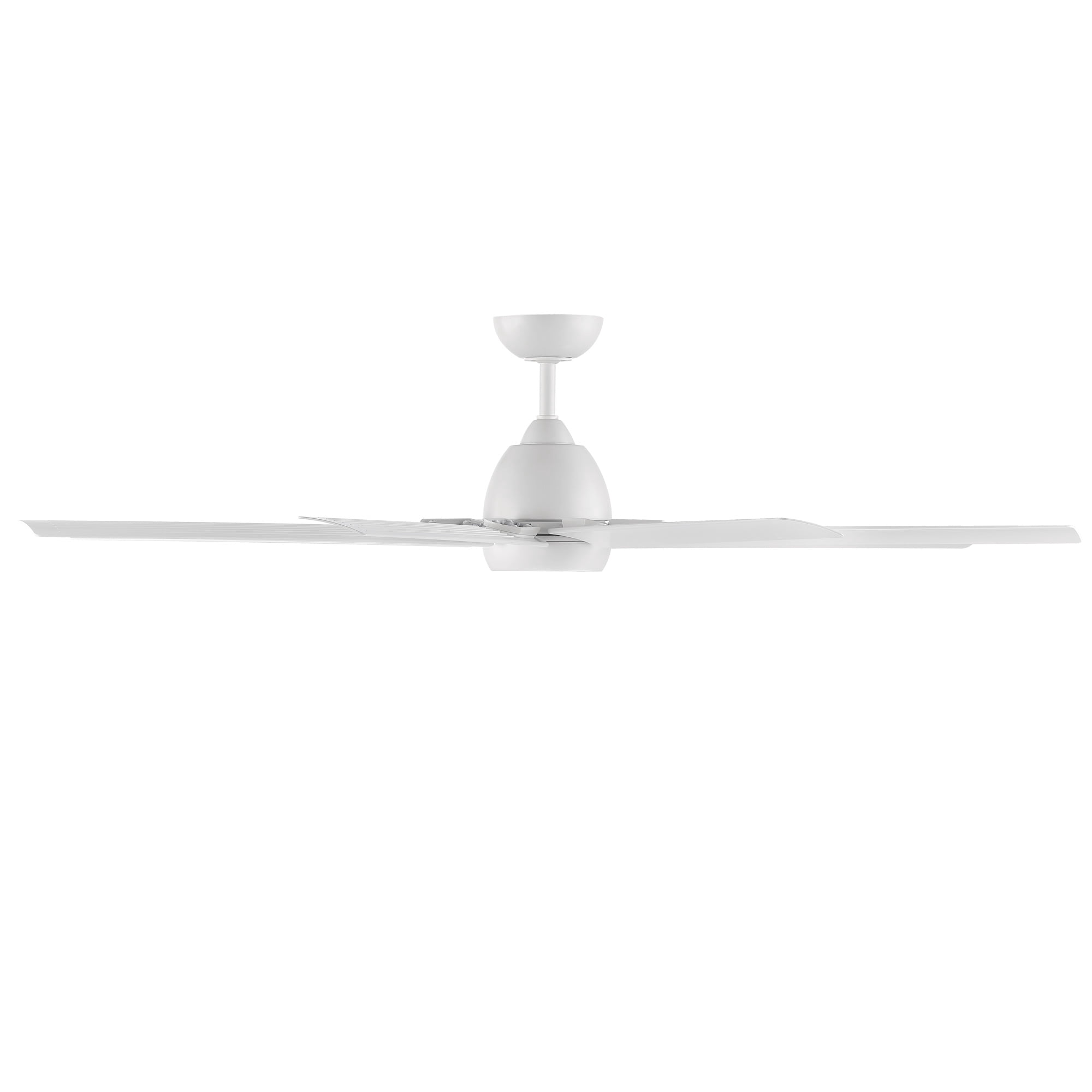 WAC Lighting Mocha XL Smart Ceiling Fan, 8-Blade Indoor Outdoor Fan with Remote Control (Matte White, 66 in) 3b85t