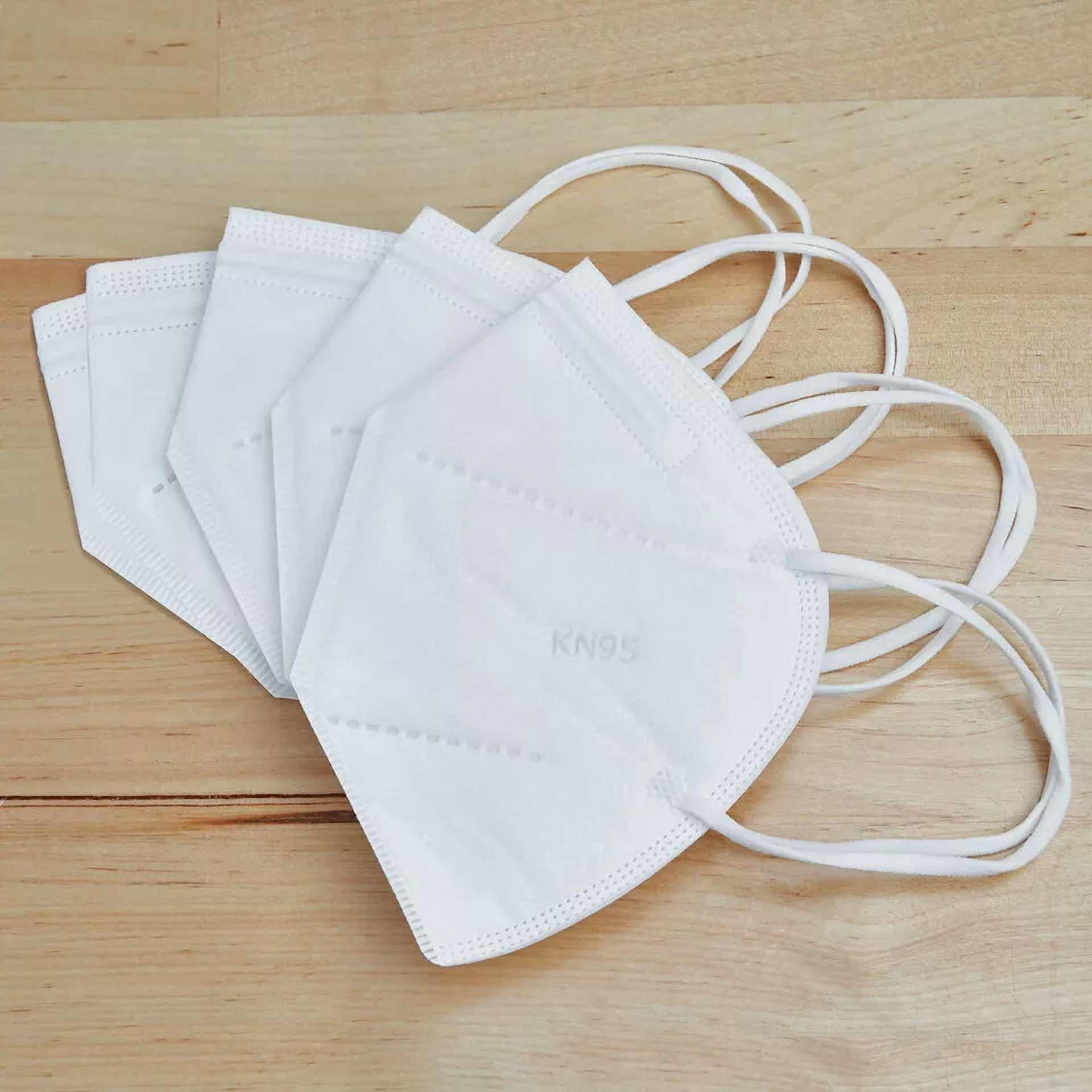 YANI KN95 Protective Face Mask 5-Layer Disposable Mouth and Nose Cover (White, 5 Pack) 2bu6c - Image 3