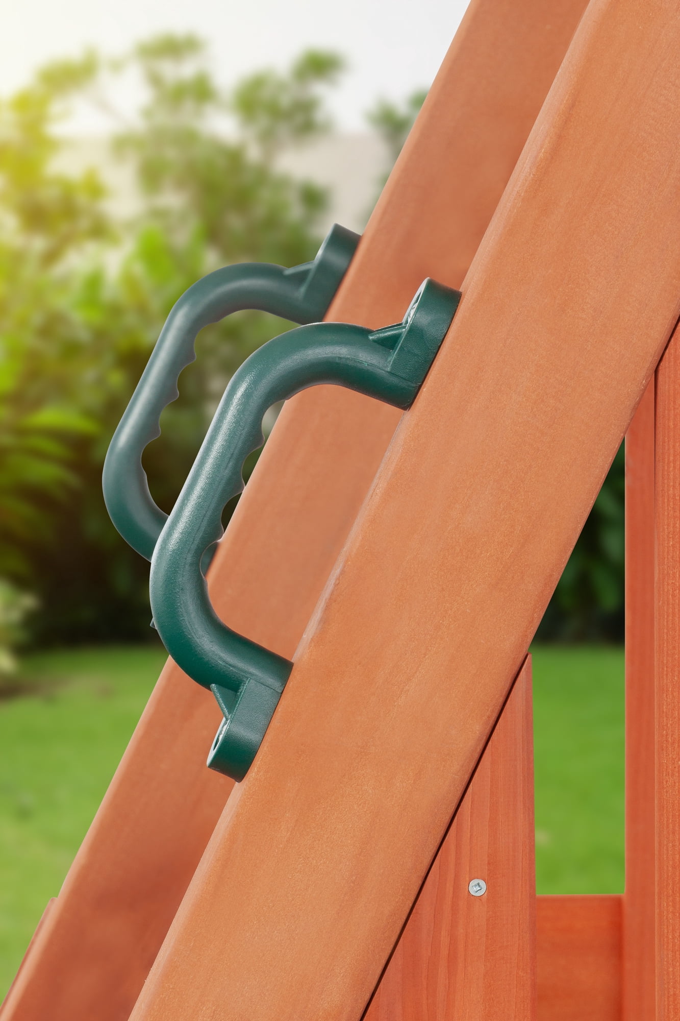 Creative Cedar Designs Cedar Chalet Wooden Swingset (Brown, Residential Outdoor Playset) 8zoi2