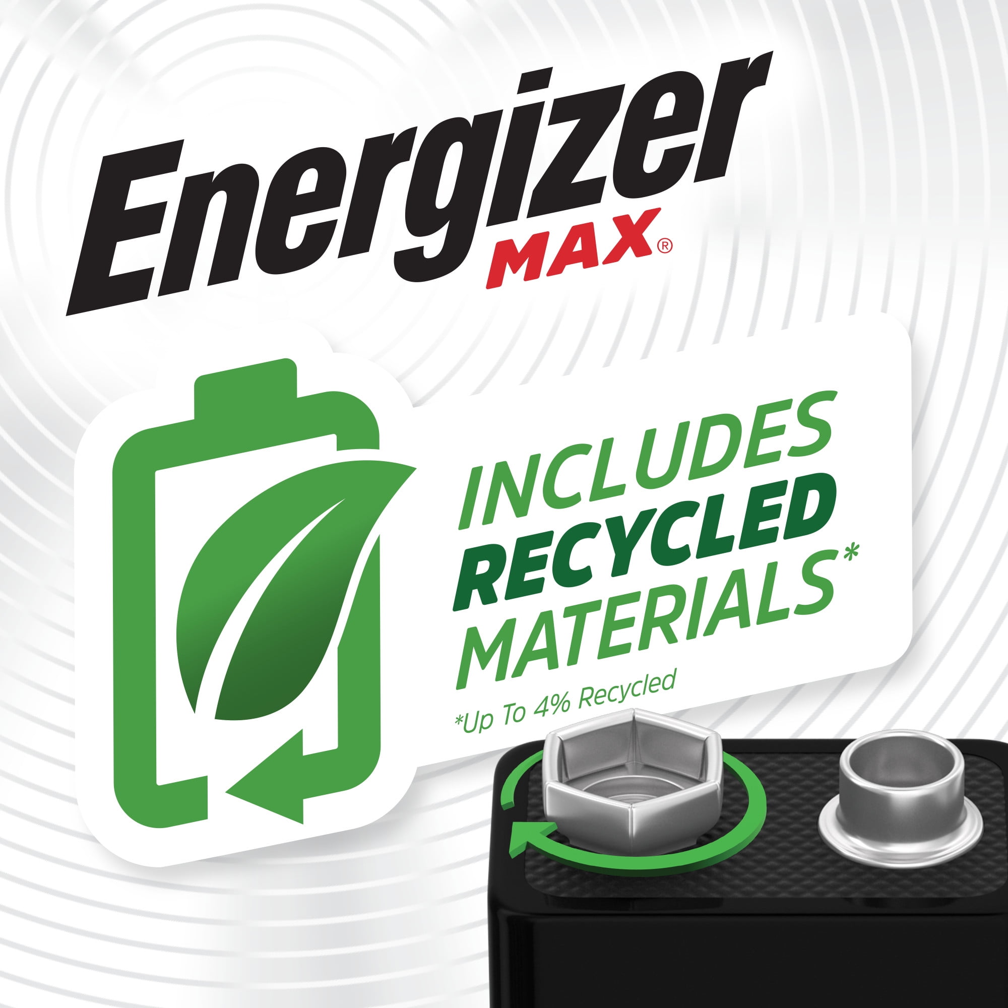 Energizer MAX 9V Alkaline Batteries (Long-Lasting Power, 2 Pack) 71011