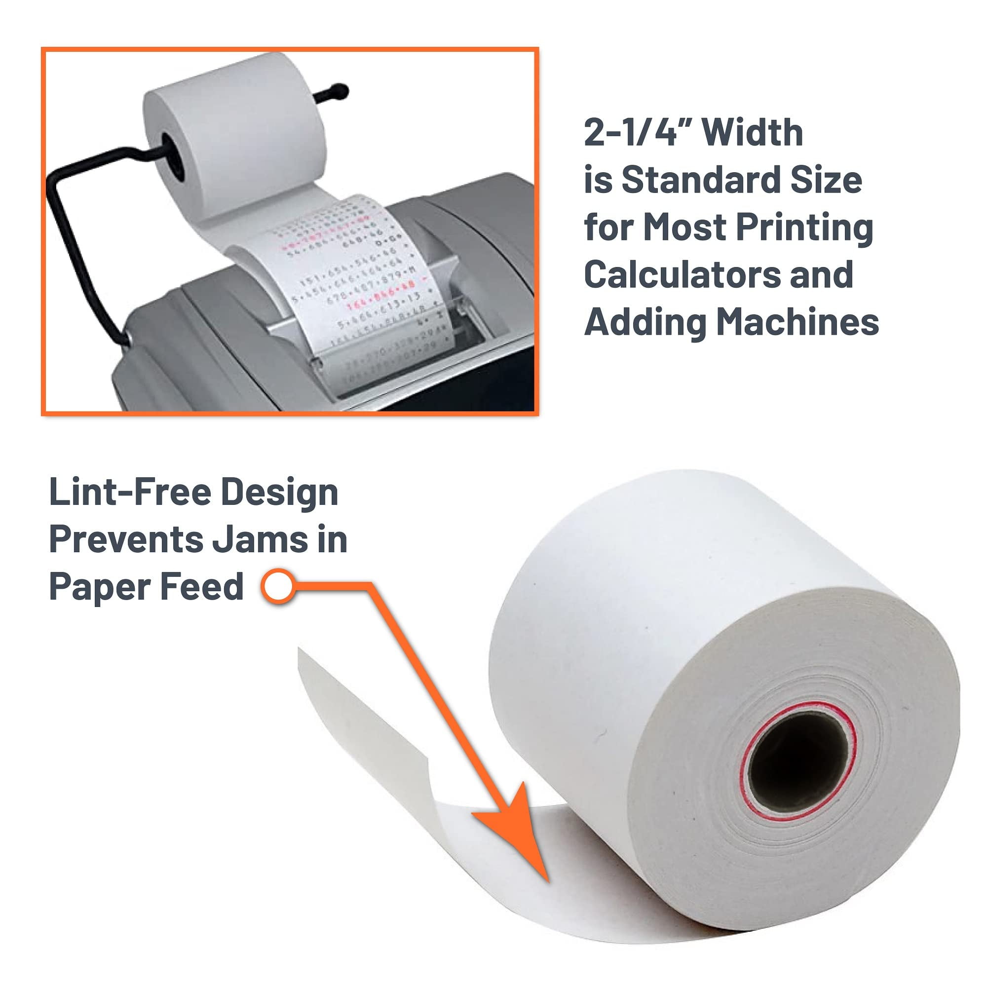 Victor Technologies Calculator Paper Rolls (White, 3 Pack, 2.25 in Width) 0ebeq