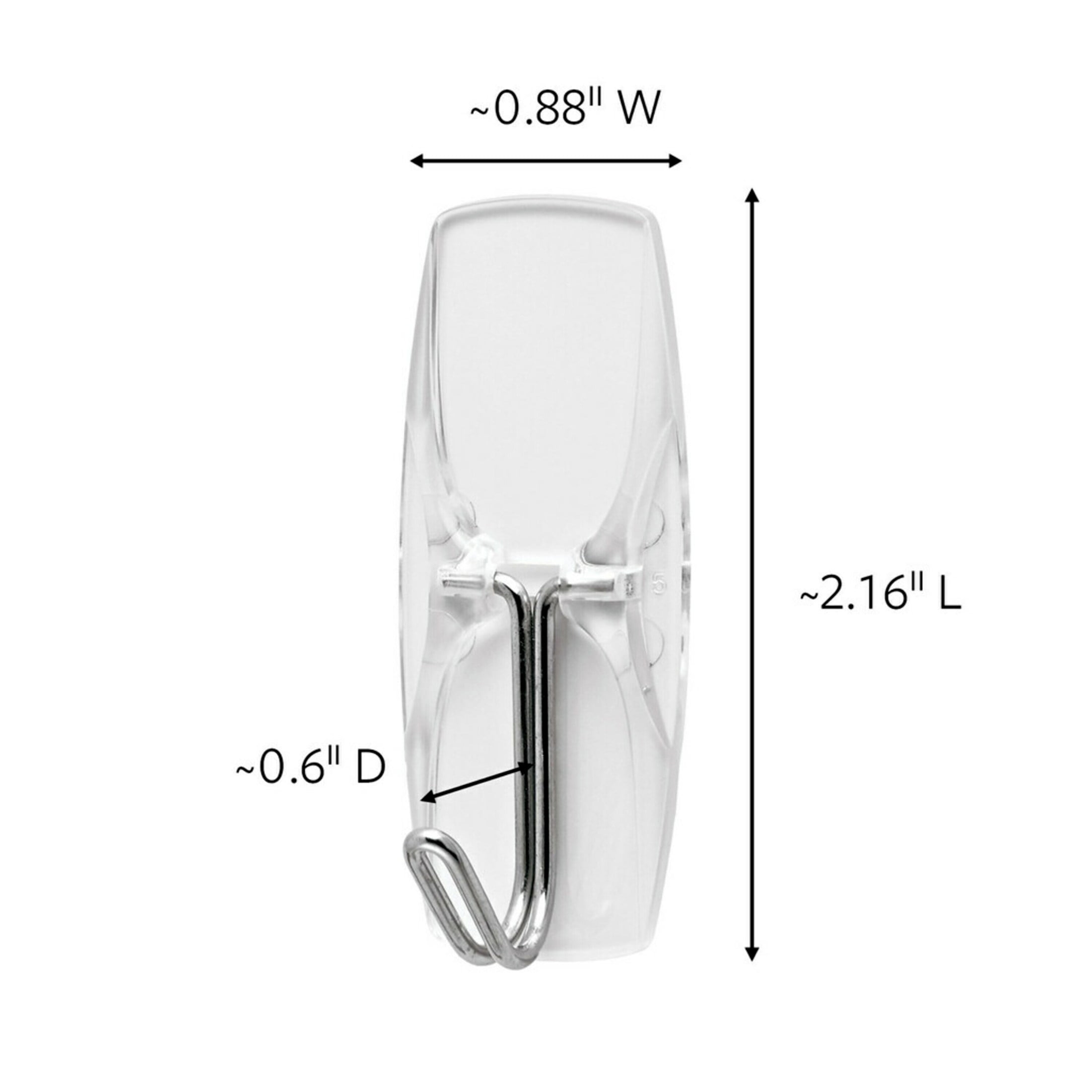 Command Wire Toggle Hooks, Damage-Free Adhesive Wall Hooks for Organization, Clear, Medium (3 Pack, 2 Hooks per Pack) yrao4