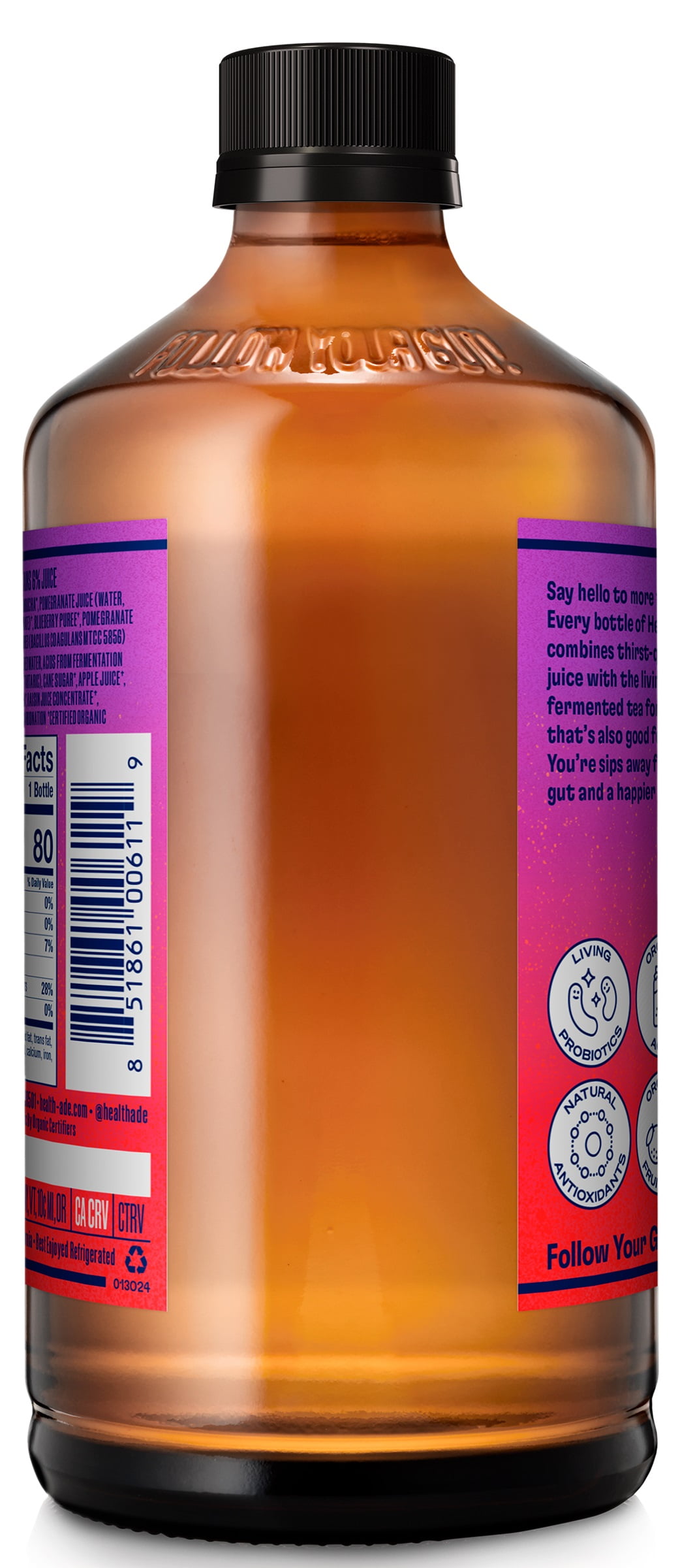 Health-Ade Blueberry Pomegranate Kombucha (16 fl oz) biaxy