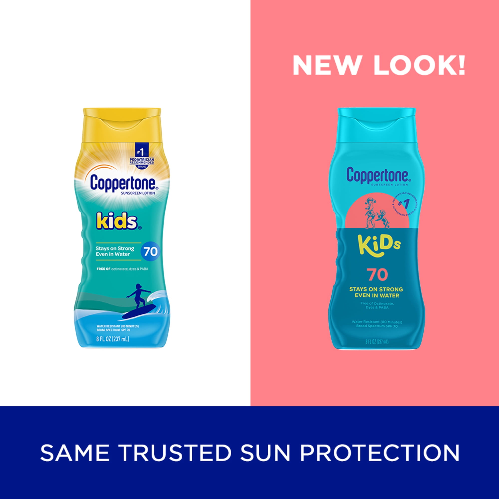 Coppertone Kids Sunscreen Lotion, SPF 70 Broad Spectrum Protection (White, 8 fl oz) 21le7