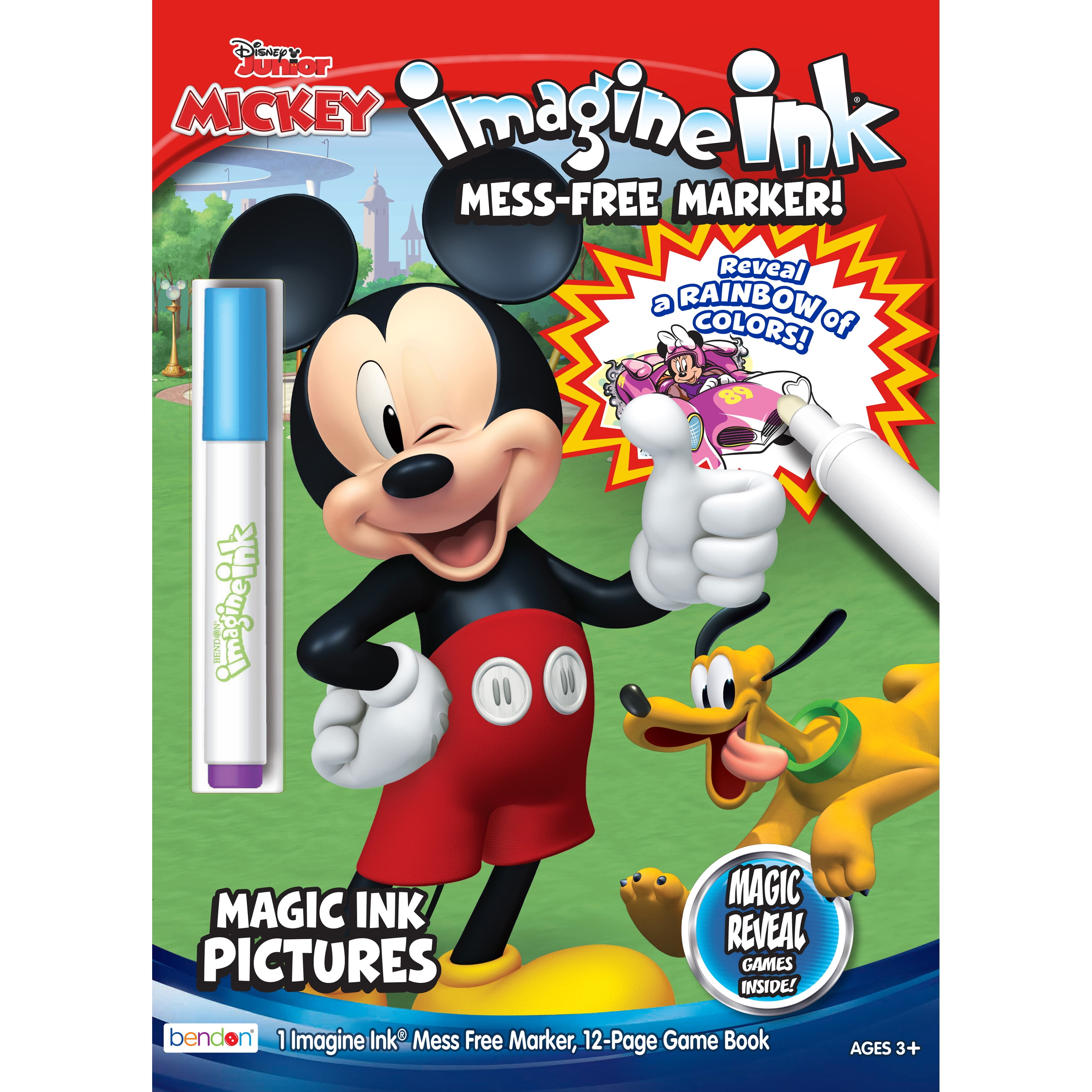 Disney Mickey Mouse Imagine Ink Coloring Book with Mess-Free Marker (16 Pages) 4n9h2