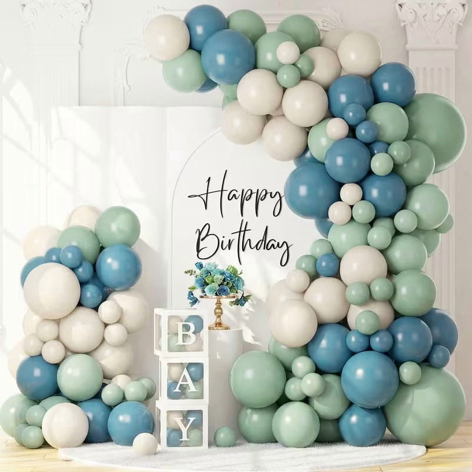 Generic Balloon Arch Kit Party Decoration Set (Green and Blue, 85-Piece) y0zuu