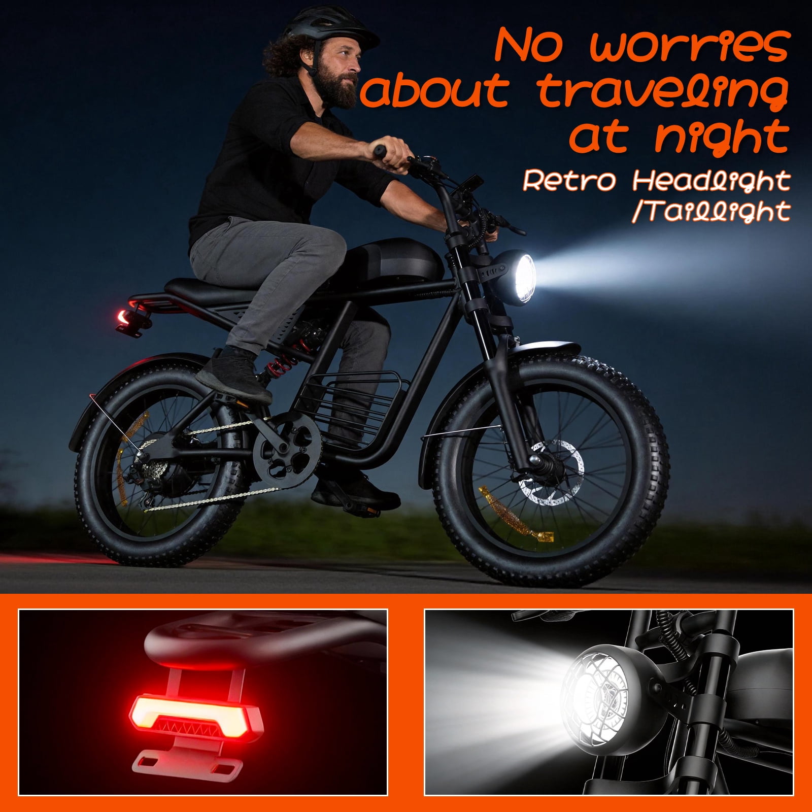 YUCHETX Electric Bike for Adults, 750W Motor, 30 MPH Top Speed, 55 Miles Range, 20 in x 4.0 in Fat Tires (Black) uv6wm