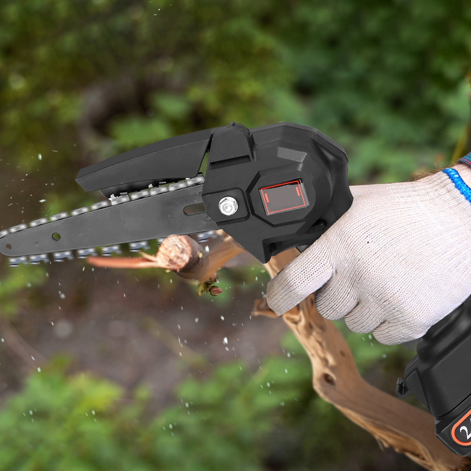 iMounTEK 2-in-1 Cordless Pole Saw and Mini Chainsaw, Adjustable Reach for Tree Trimming (Black, 71.3 in) s2zc6