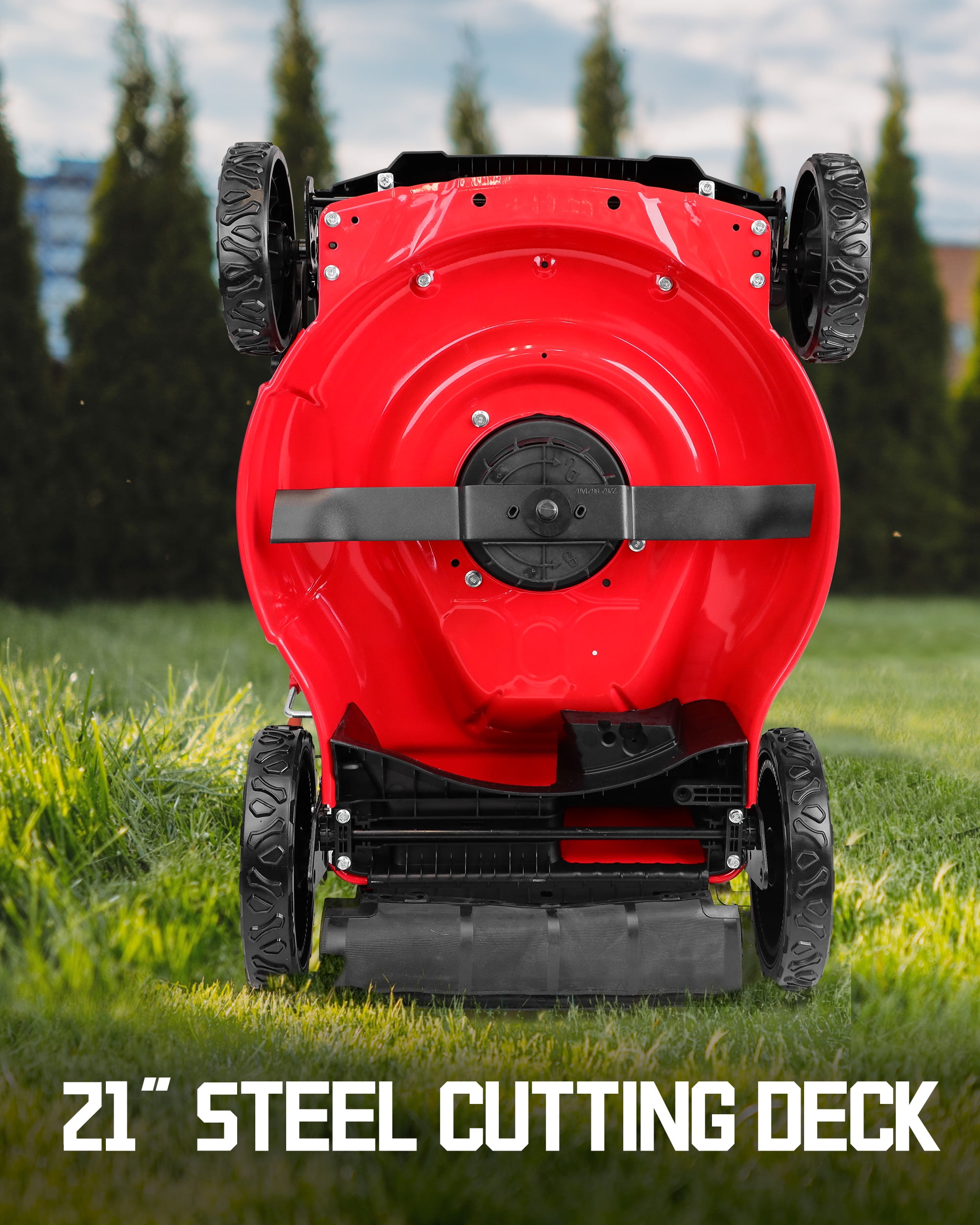 PowerSmart 21 in 40V Brushless Cordless Lawn Mower with Dual 4.0Ah Batteries and Charger (Black, 21 in) gi8bw