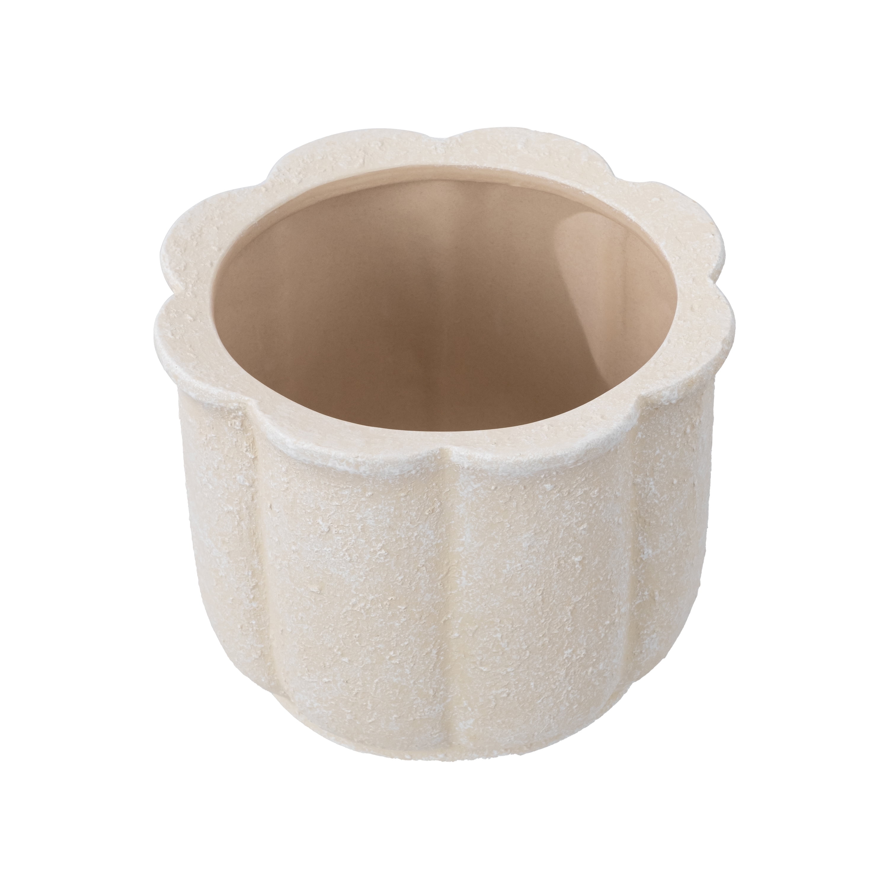 My Texas House Ceramic Flower Planter, Elegant Decorative Pot for Indoor and Outdoor Use (Peach, 8.2 in Diameter x 6.5 in Height) dp4zh
