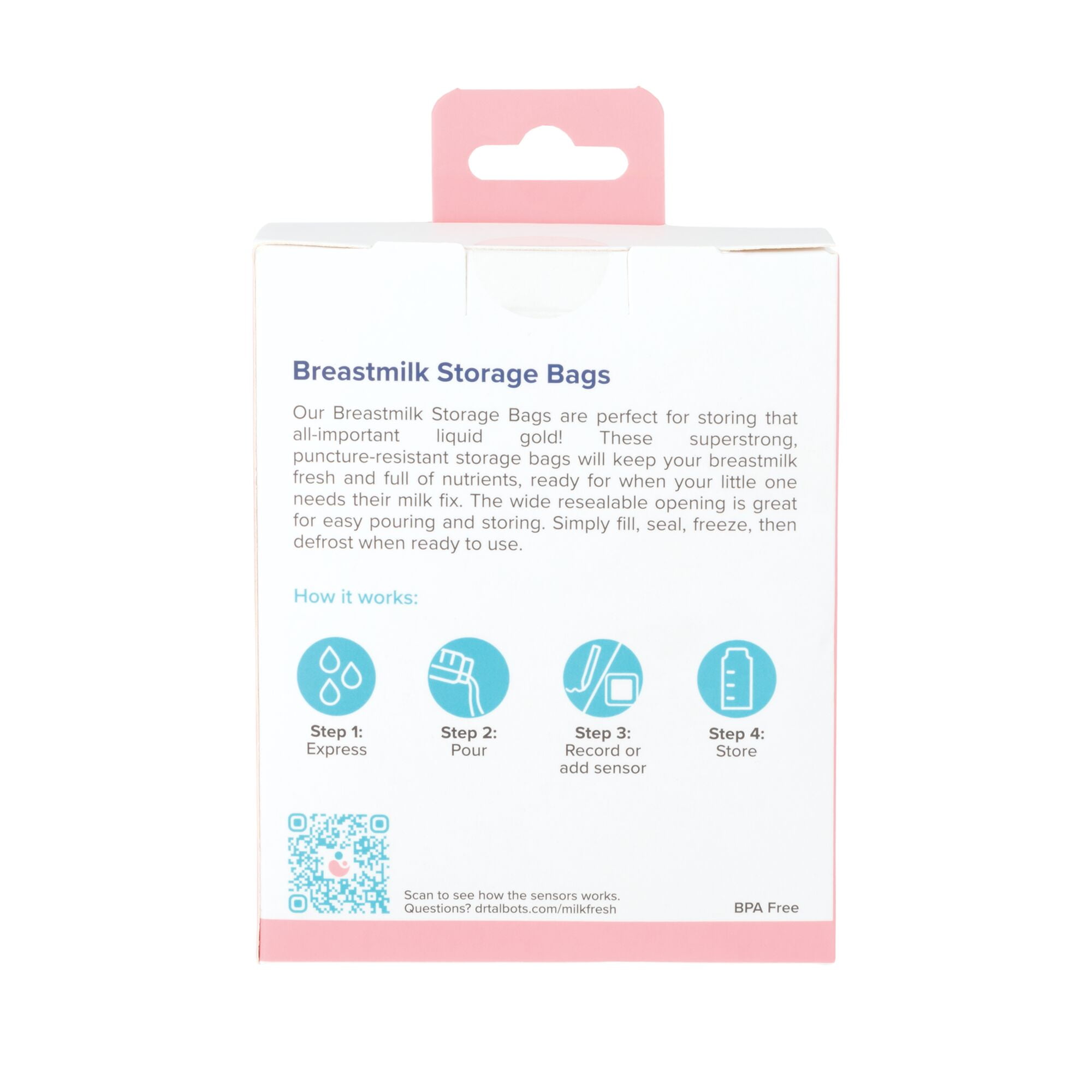 Dr. Talbot's Mom Breastmilk Storage Bags with MilkFresh Sensors (50 Count) 8kzzk