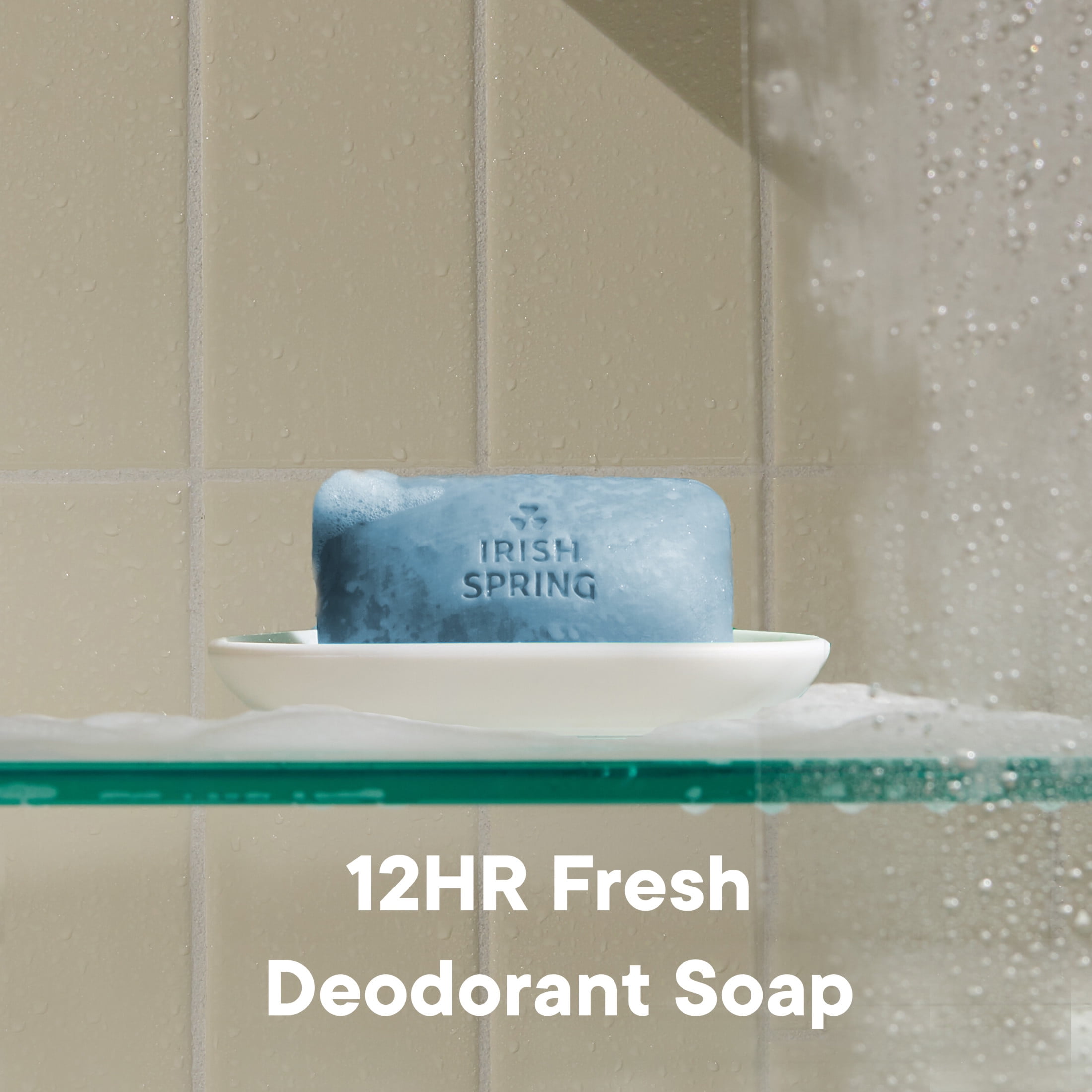 Irish Spring Moisture Blast Deodorant Bar Soap for Men (Fresh Scent, 8 Pack, 3.7 oz Bars) 28wgi