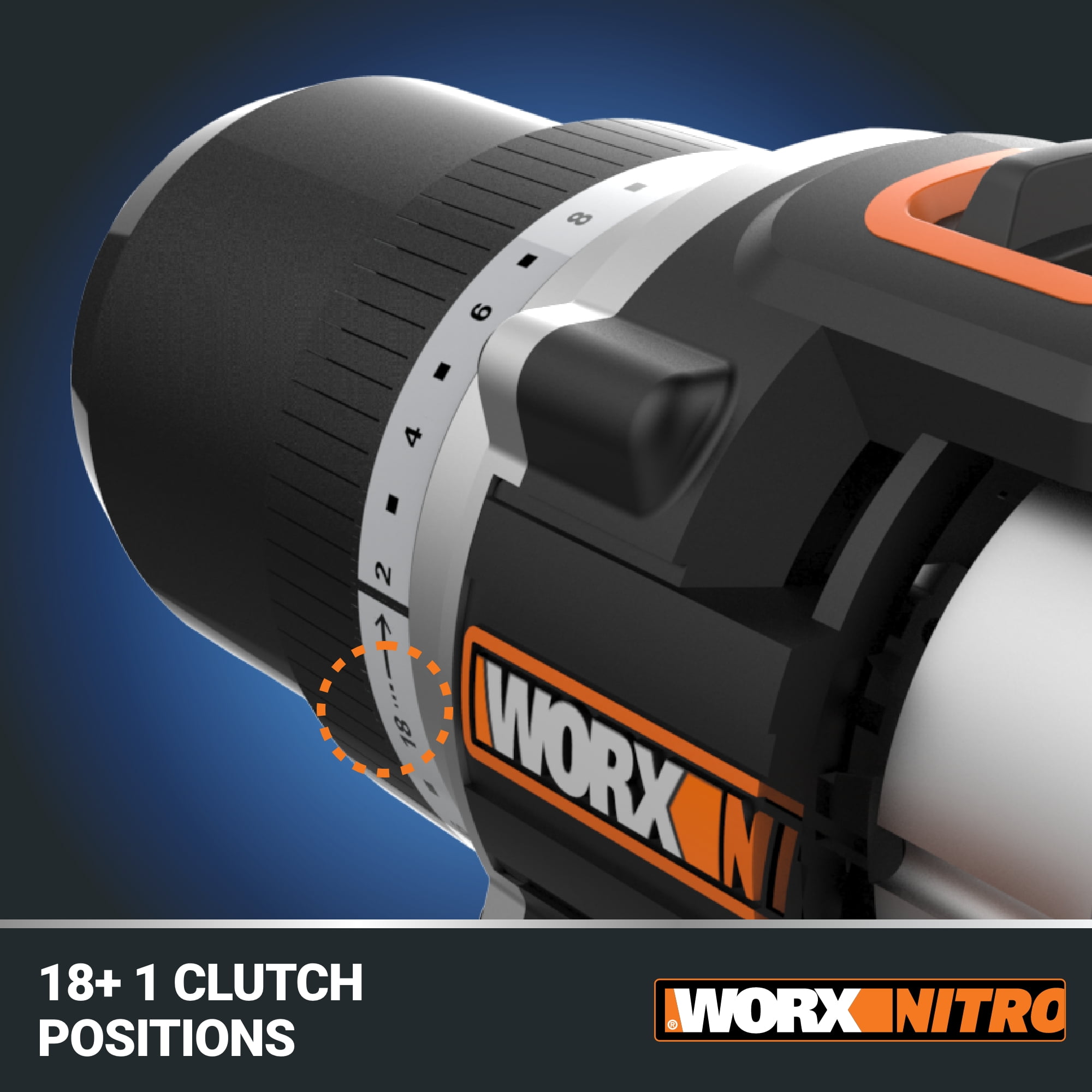 WORX Nitro WX130L.9 20V Compact Brushless 1/2 in Drill/Driver (Tool Only, 3 lb) q4264