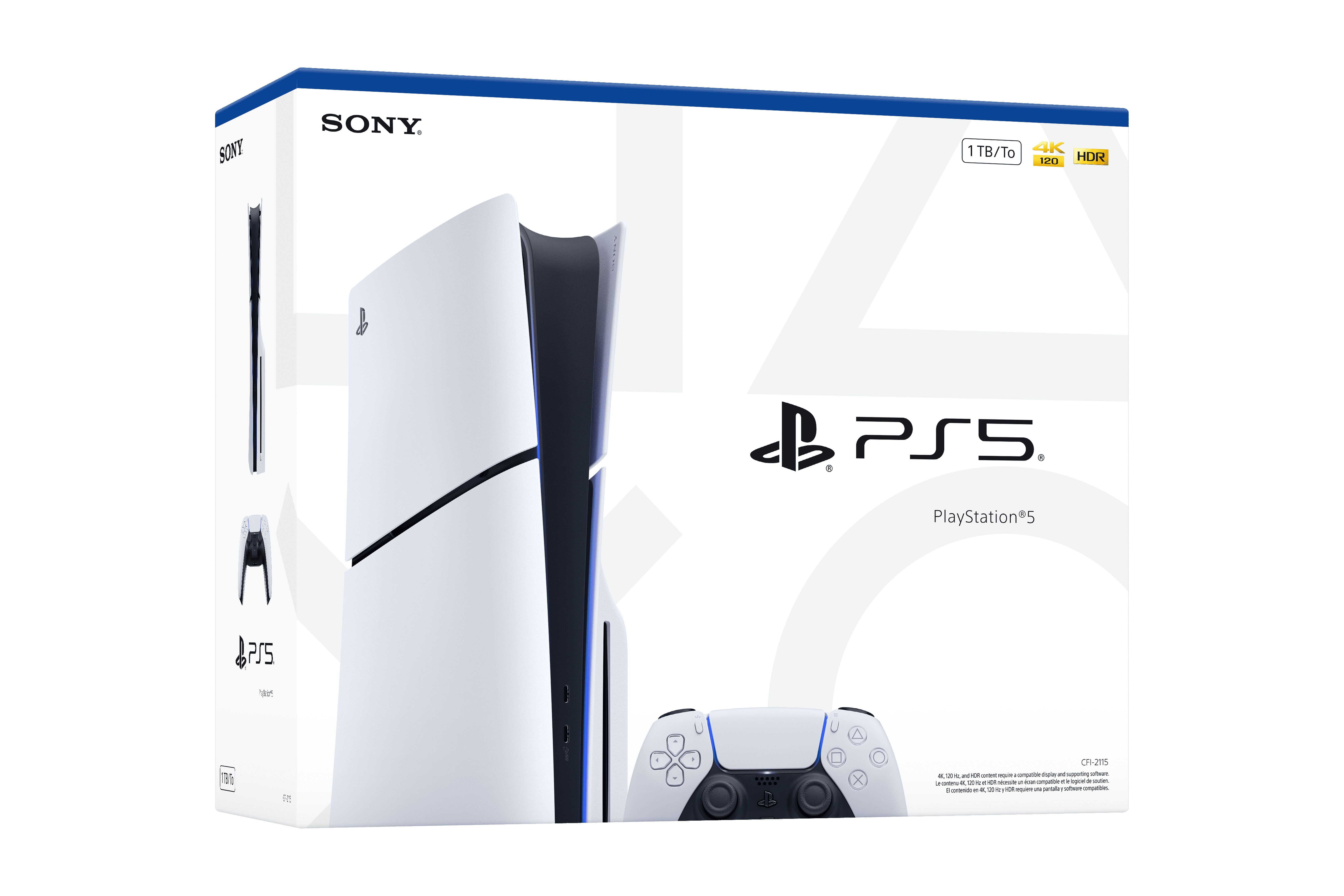 PlayStation 5 Disc Console Slim Gaming System (White, 1TB) i8bwb
